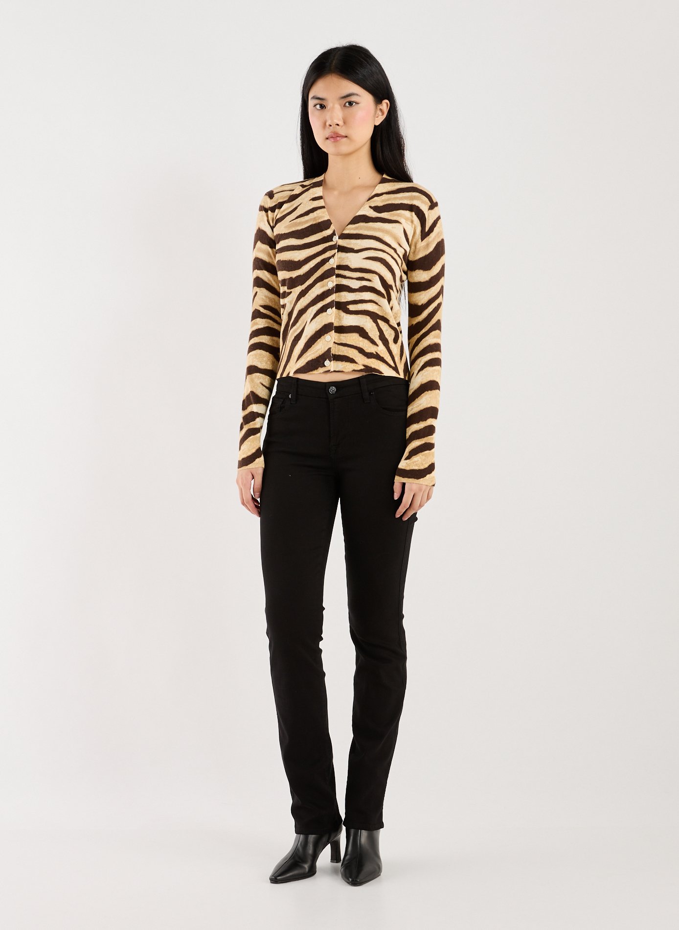 Animal print cardigan LAUREN Beige