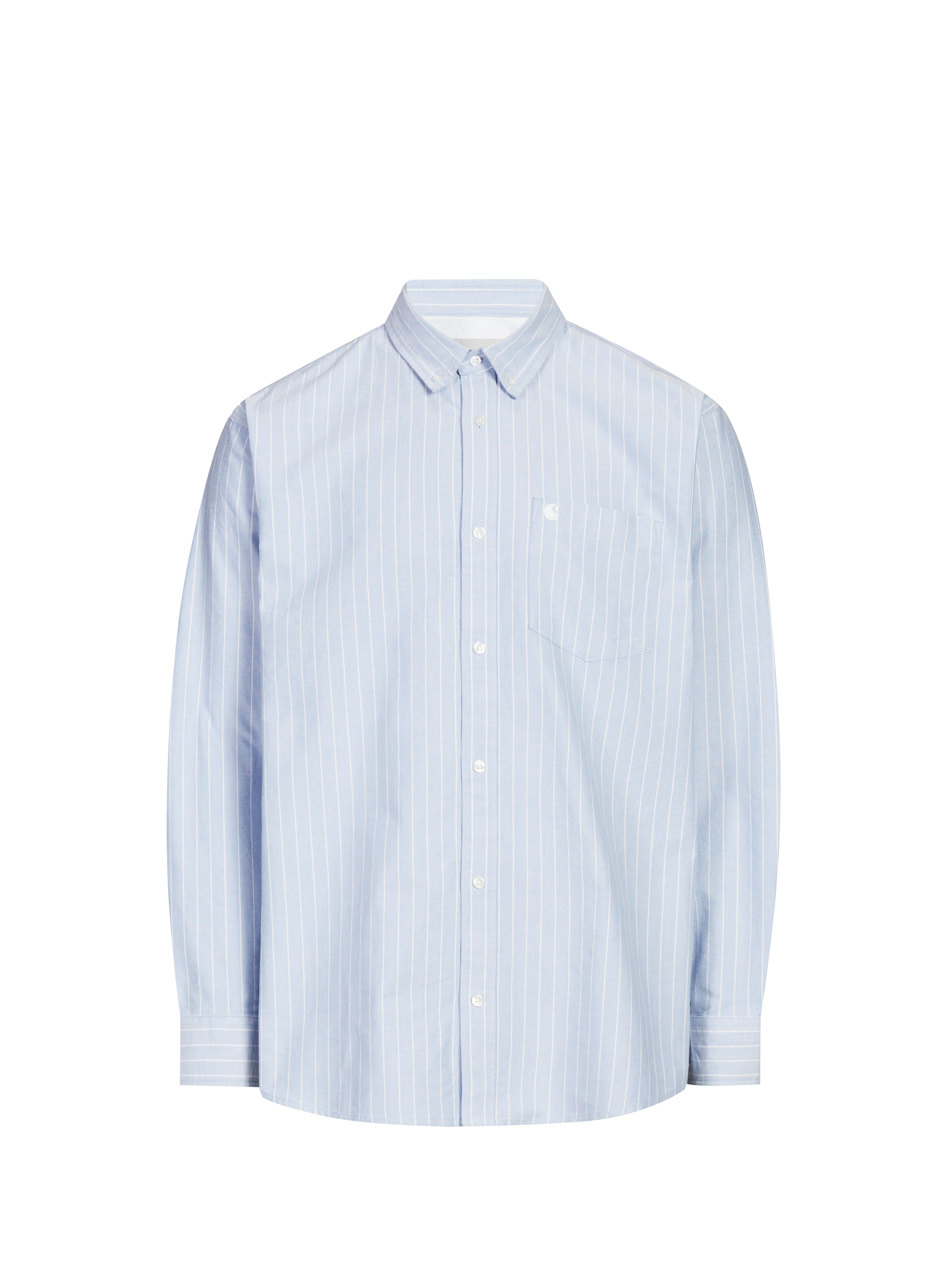 CARHARTT WIP Oversized Striped Cotton Shirt Blue