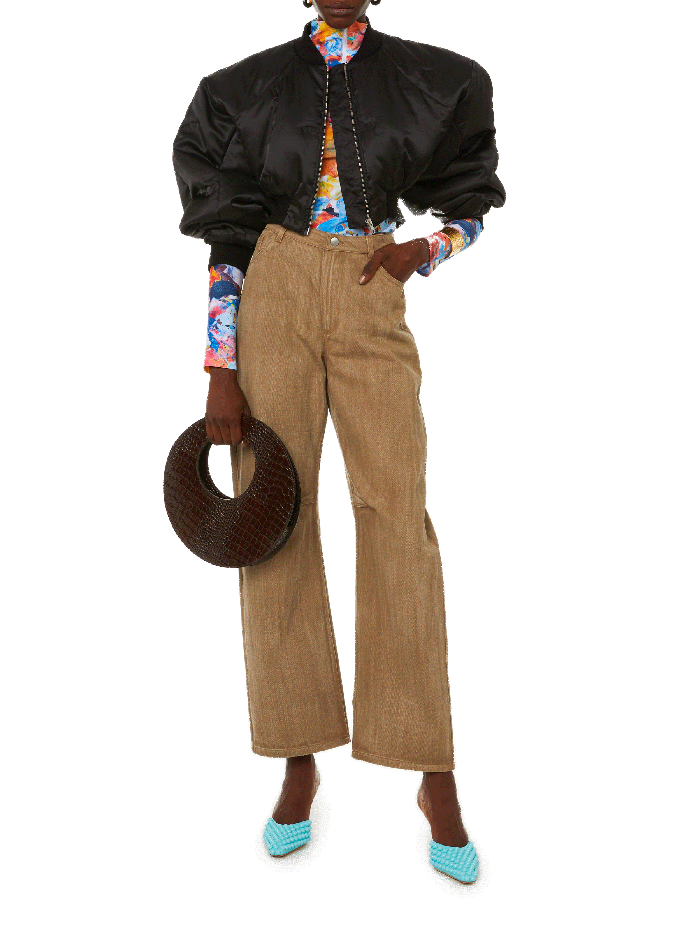 Jean wide leg WEINSANTO Beige