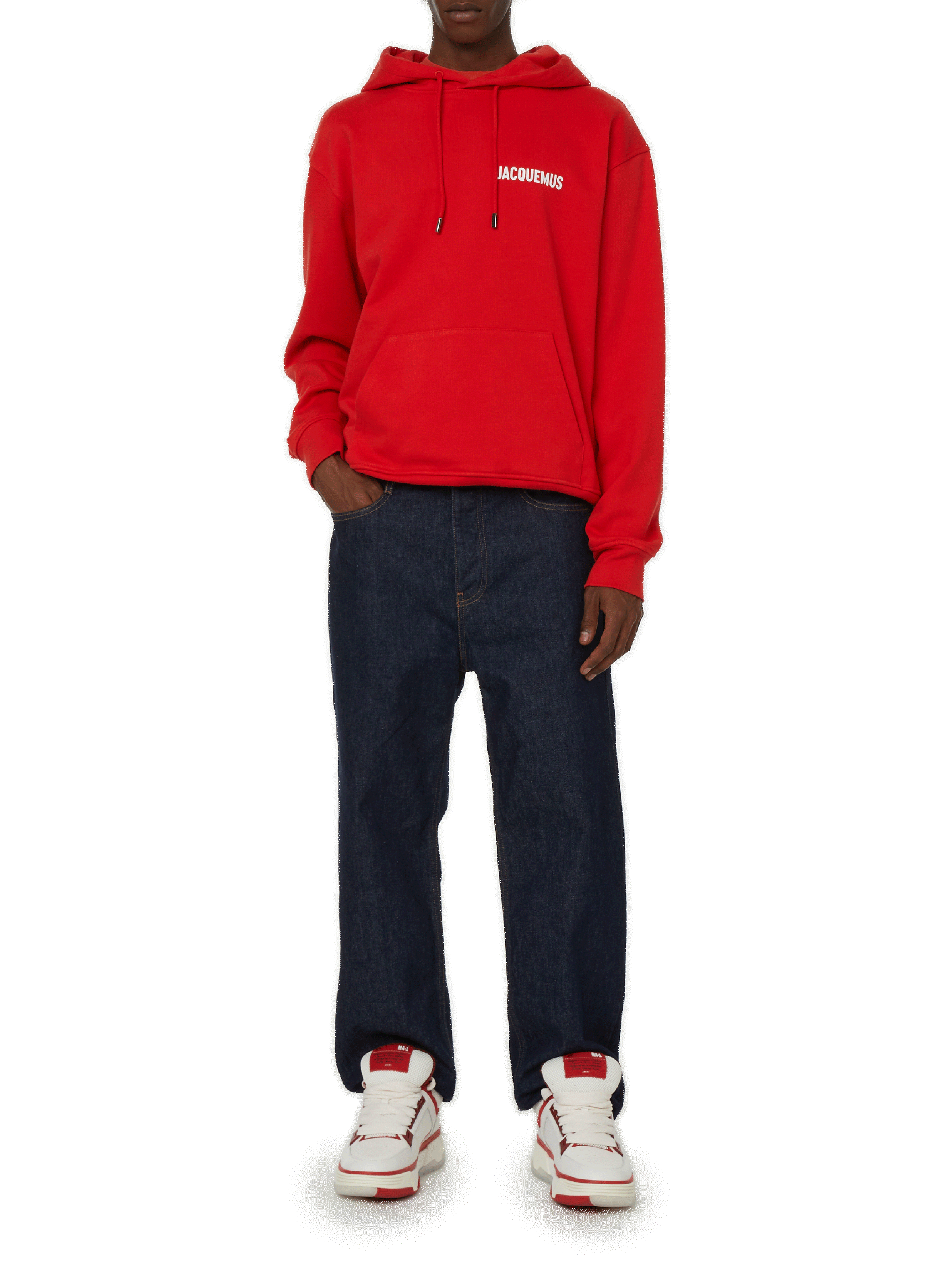 Straight-fit cotton jeans Blue
