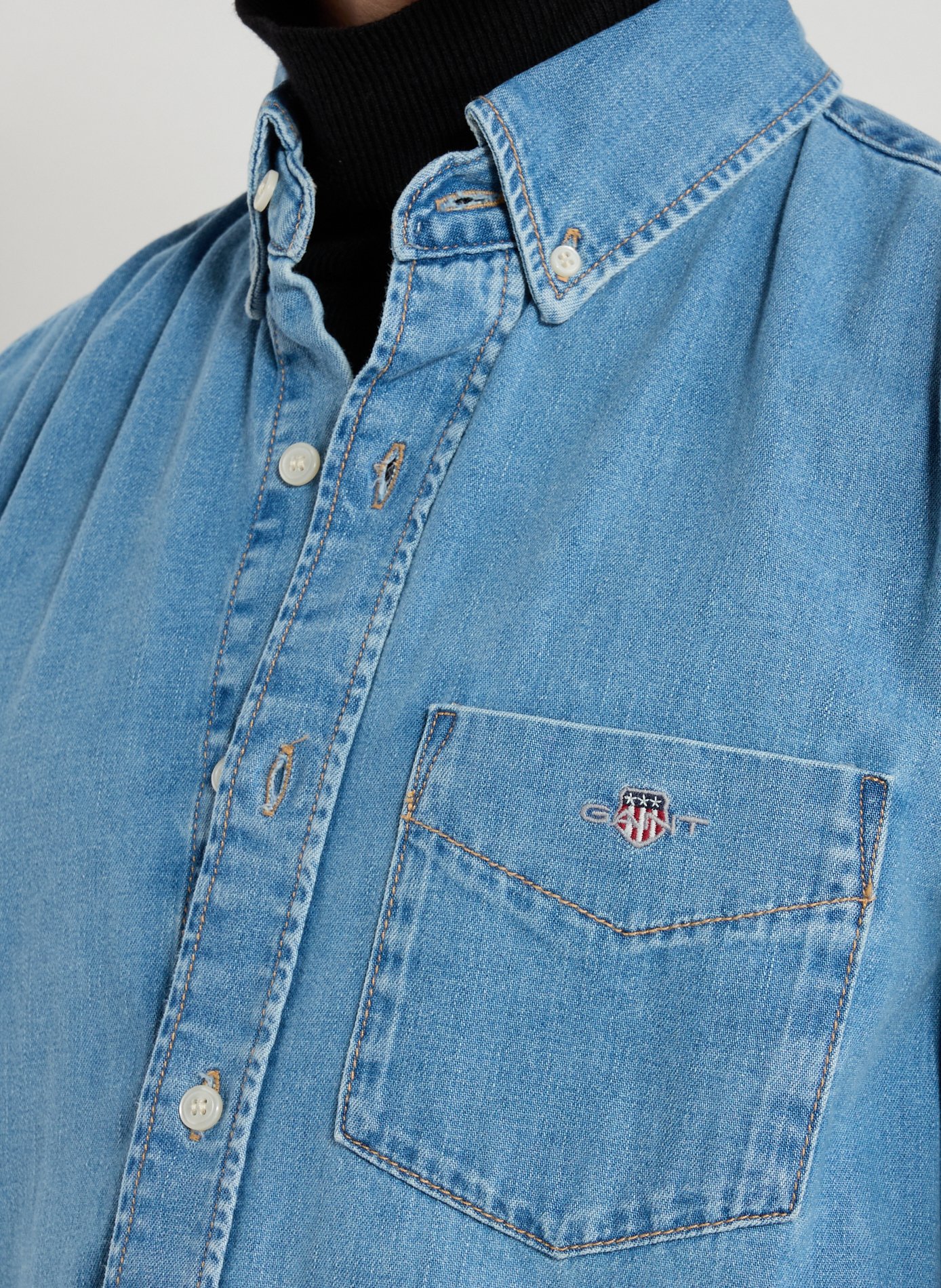 Cotton shirt GANT Blue