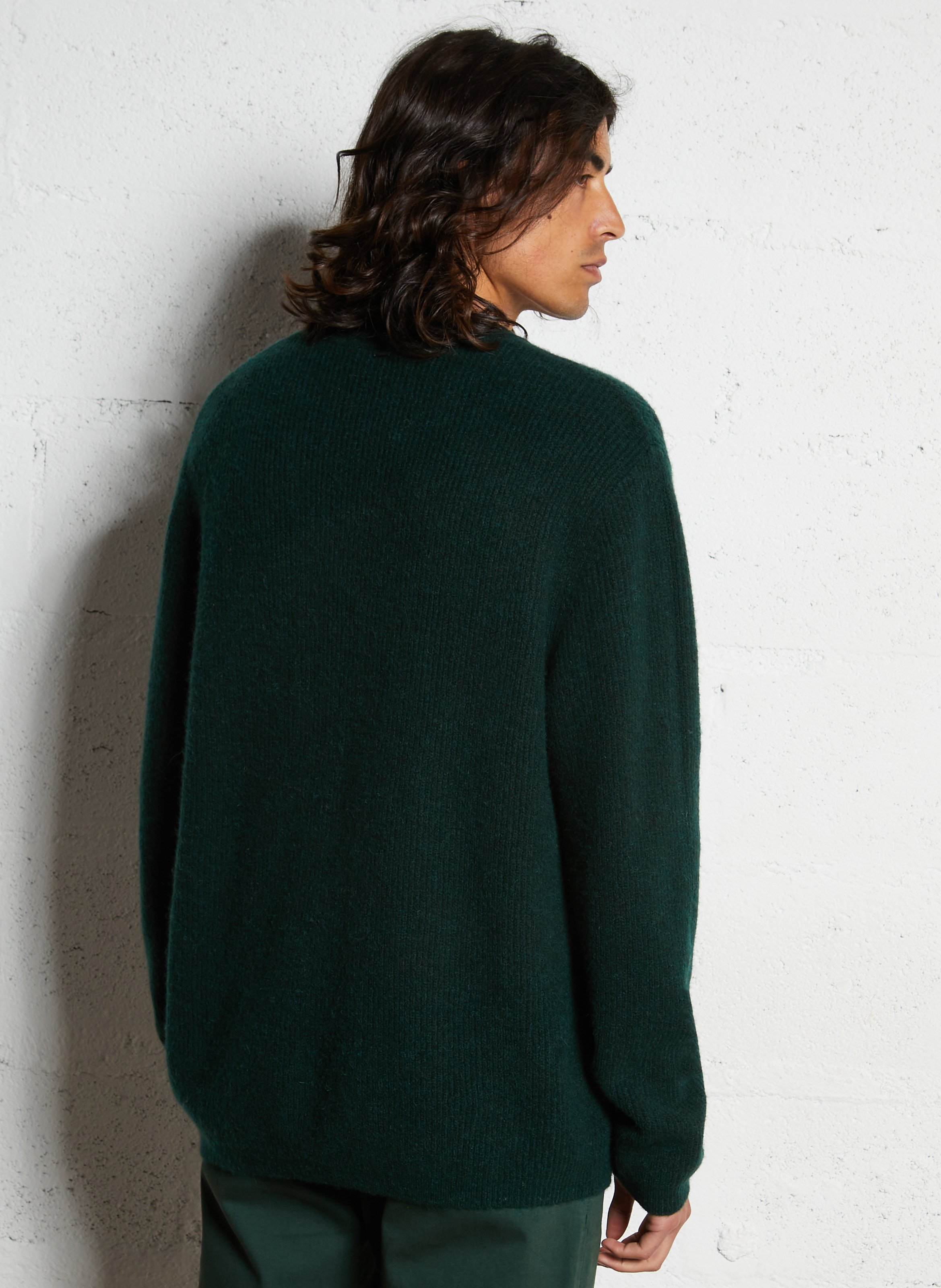 Pull col rond droit en tricot mousseux IKKS Vert