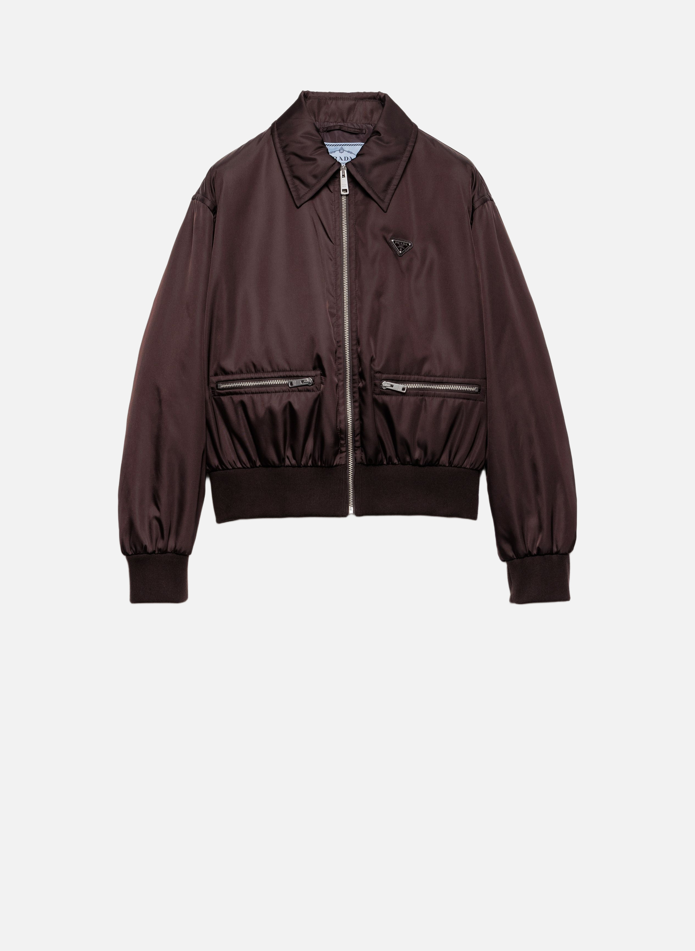 PRADA Blouson en re-nylon Marron
