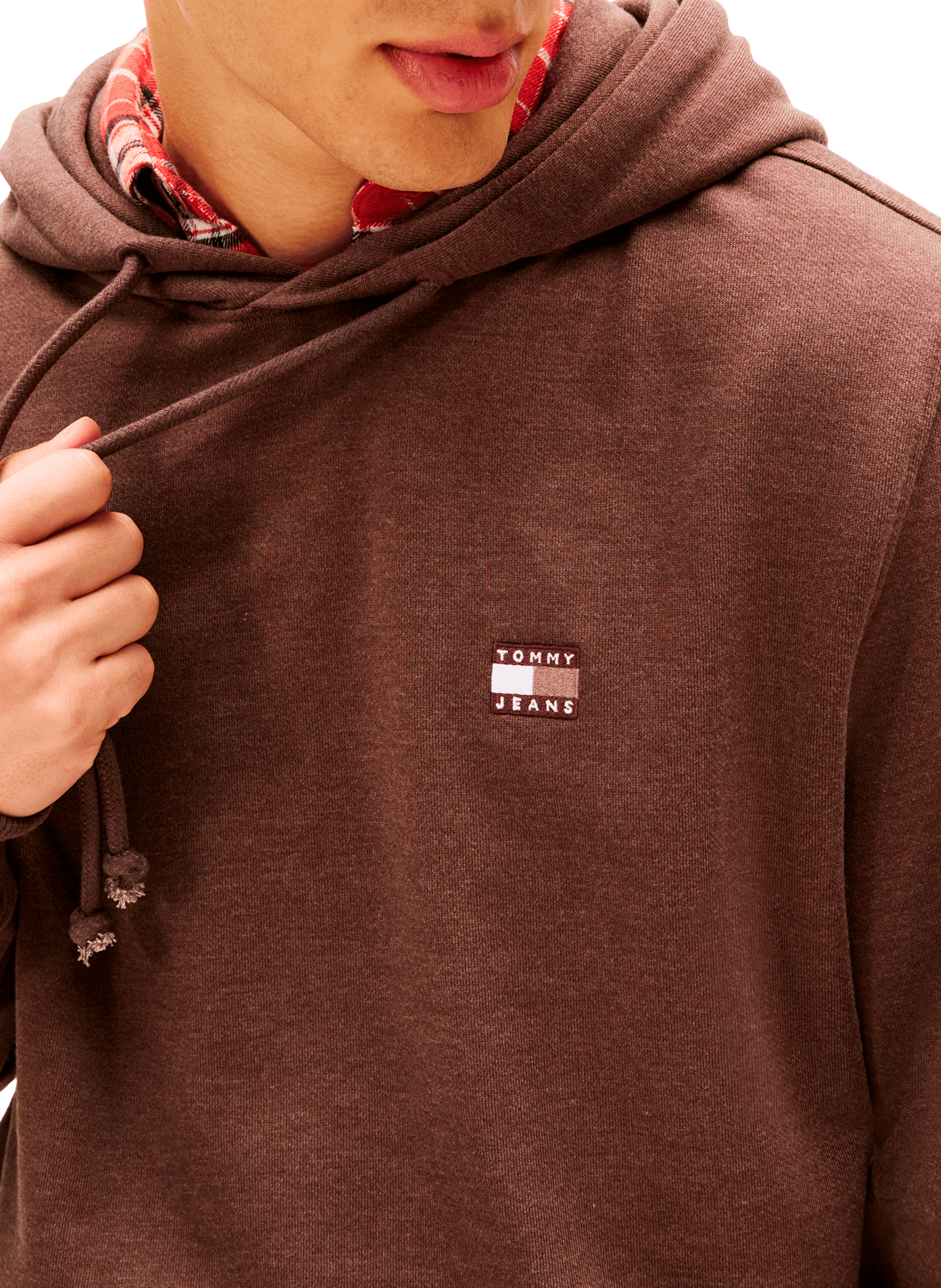 Hoodie with embroidered logo TOMMY HILFIGER Brown