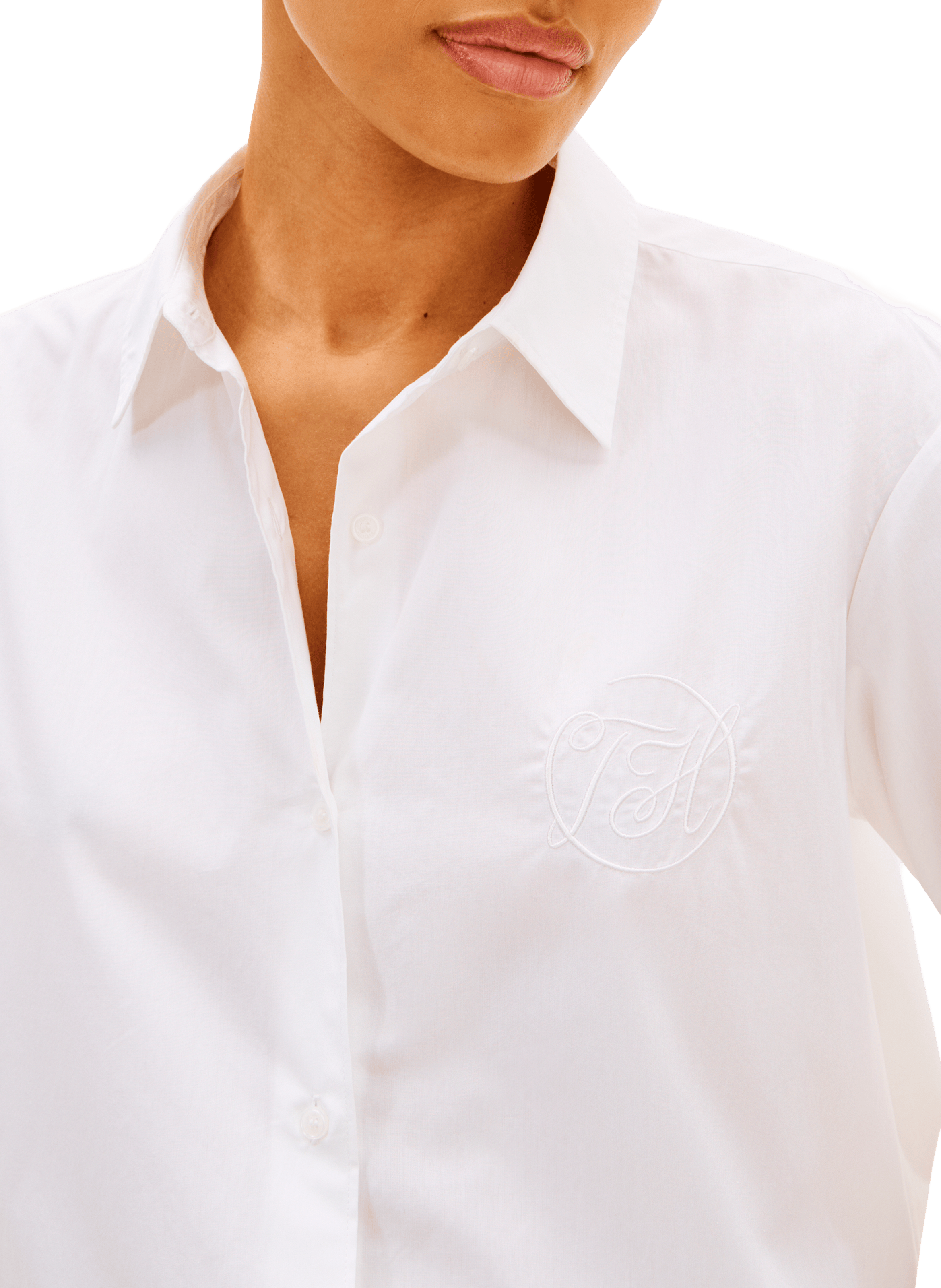 Straight striped cotton shirt TOMMY HILFIGER White