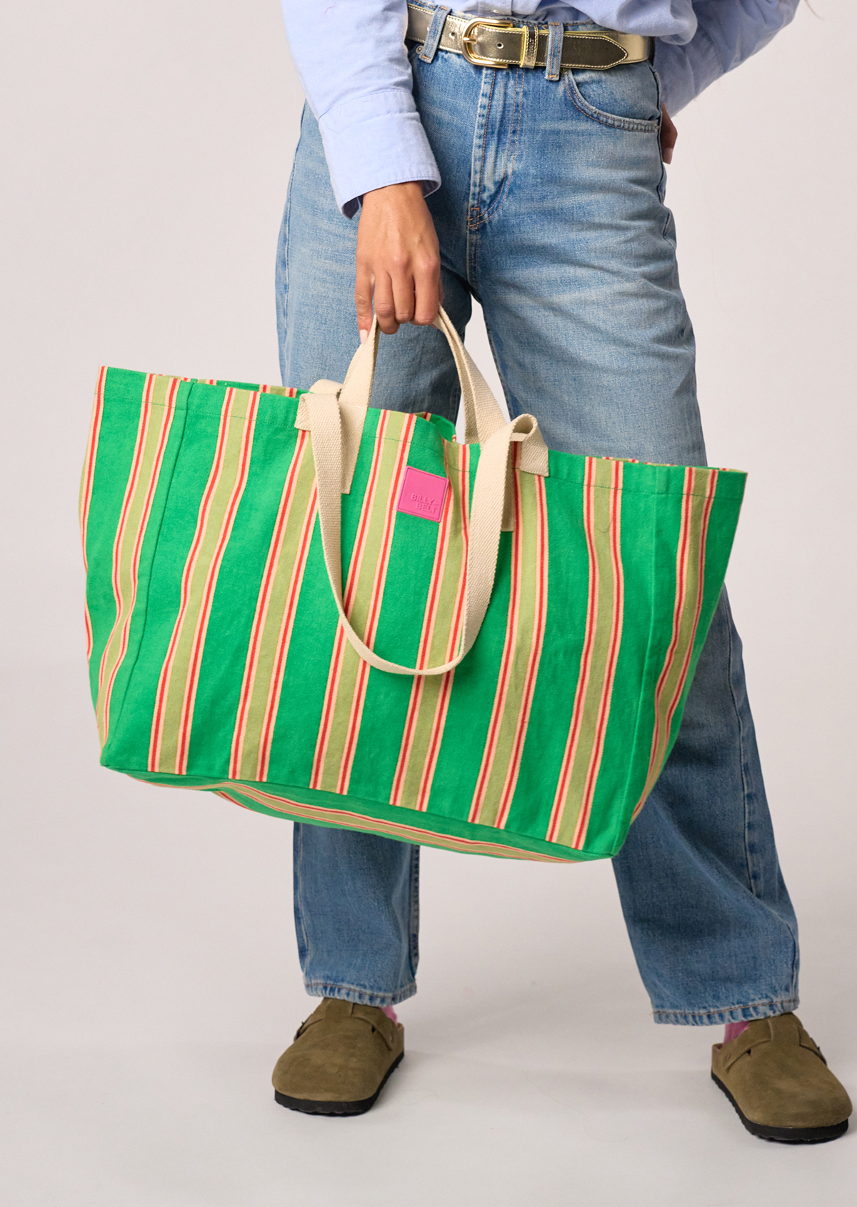 Sac cabas en coton biologique BILLYBELT Vert