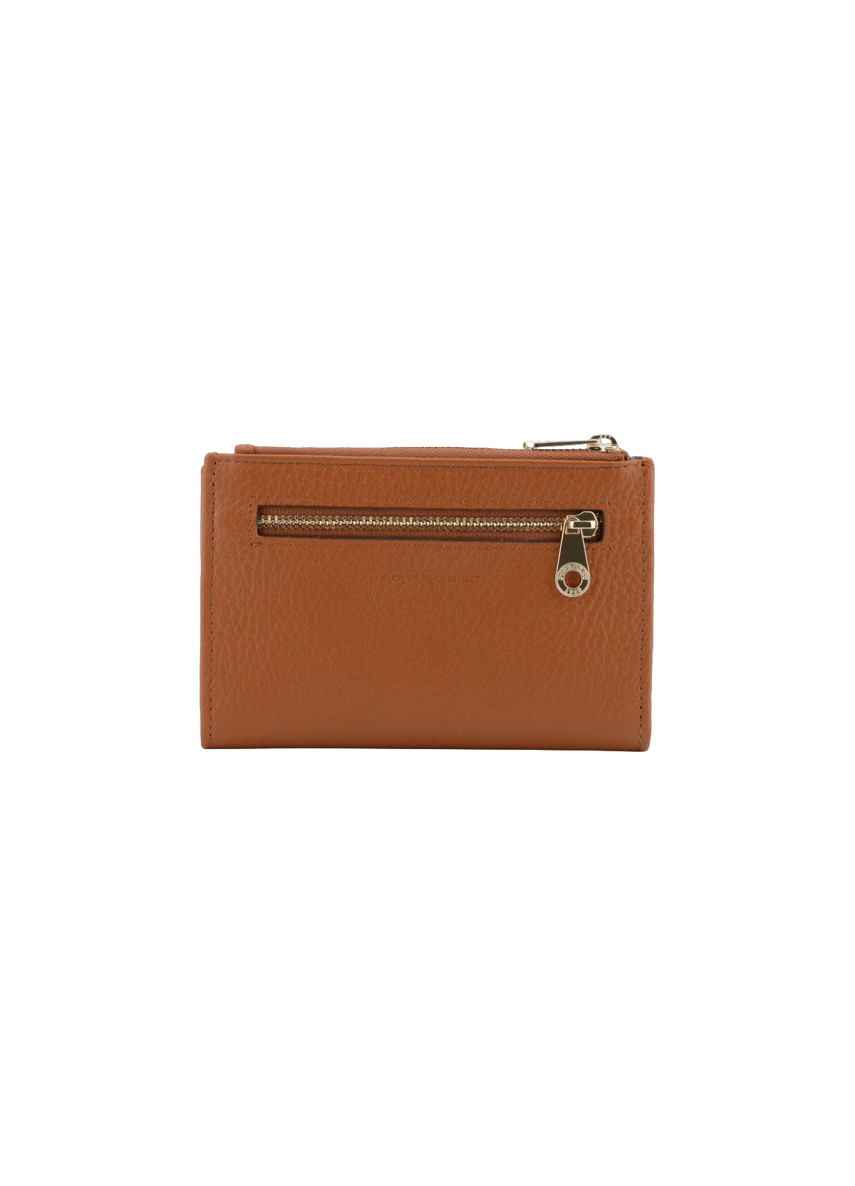 Hebdo | portefeuille compagnon gm en cuir de veau grainé POURCHET Doré