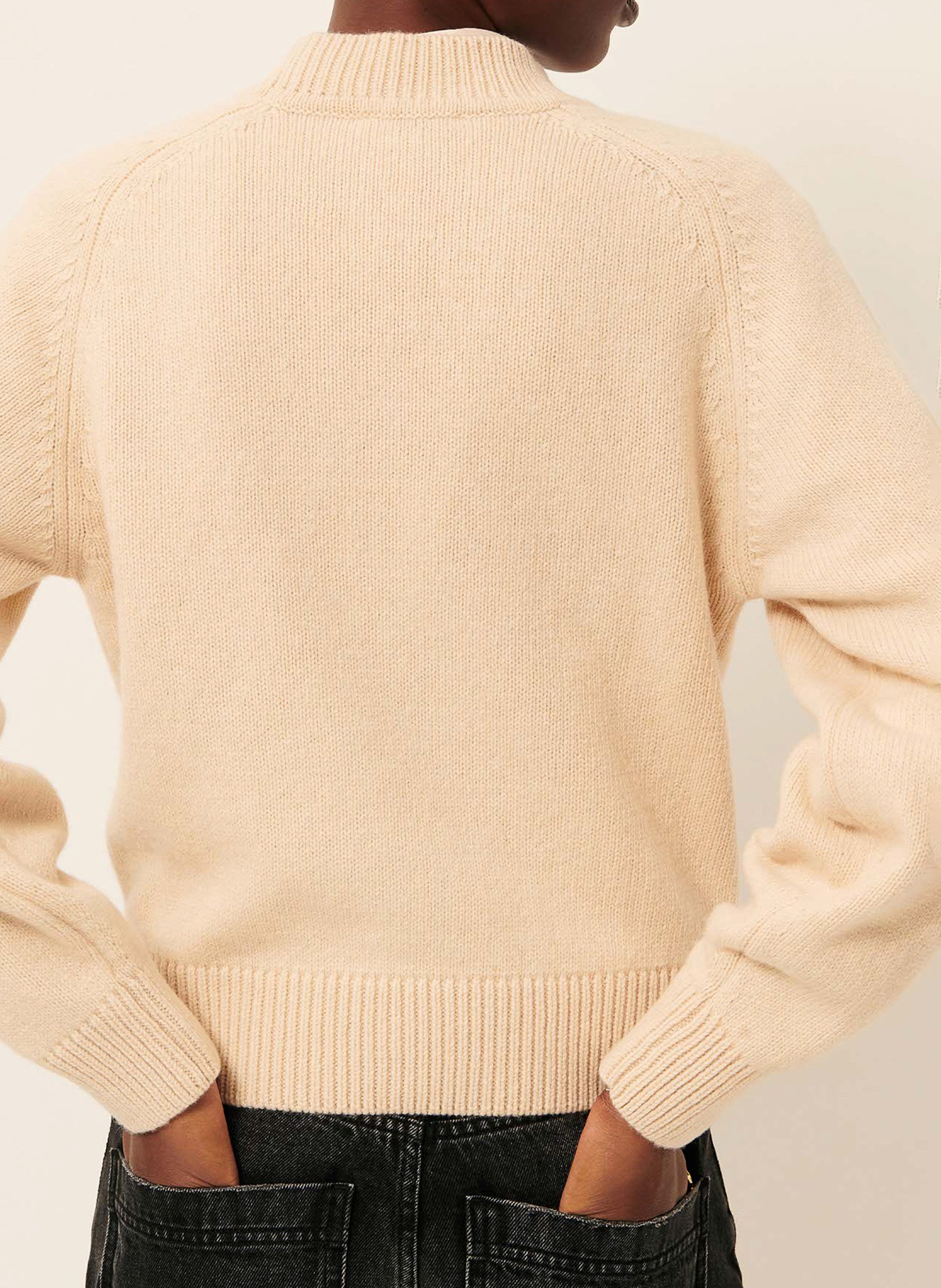 Pull droit en laine mélangée dalan SESSUN Beige
