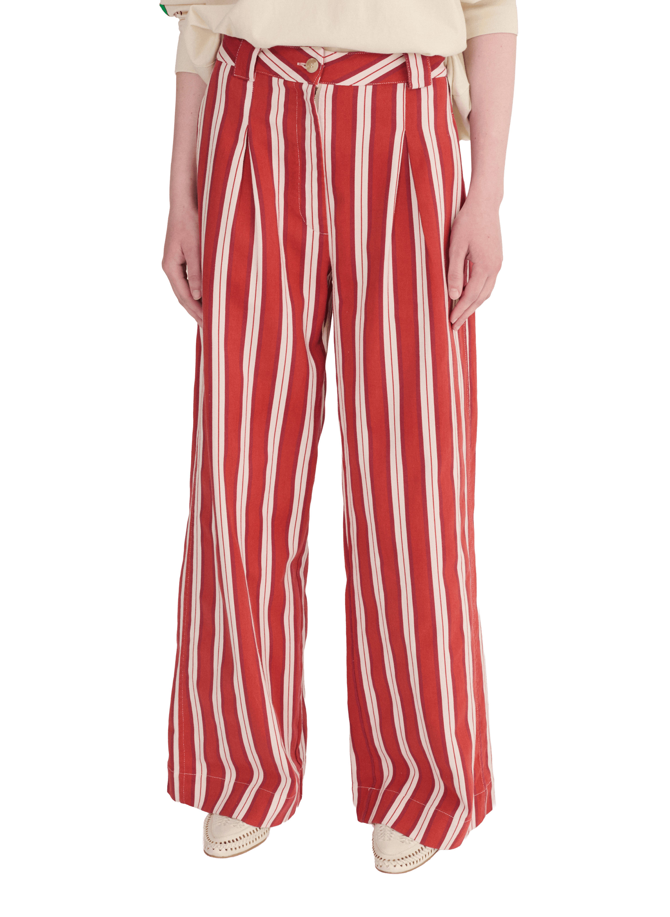 Pantalon droit à rayures en coton BOBO CHOSES Multicolore