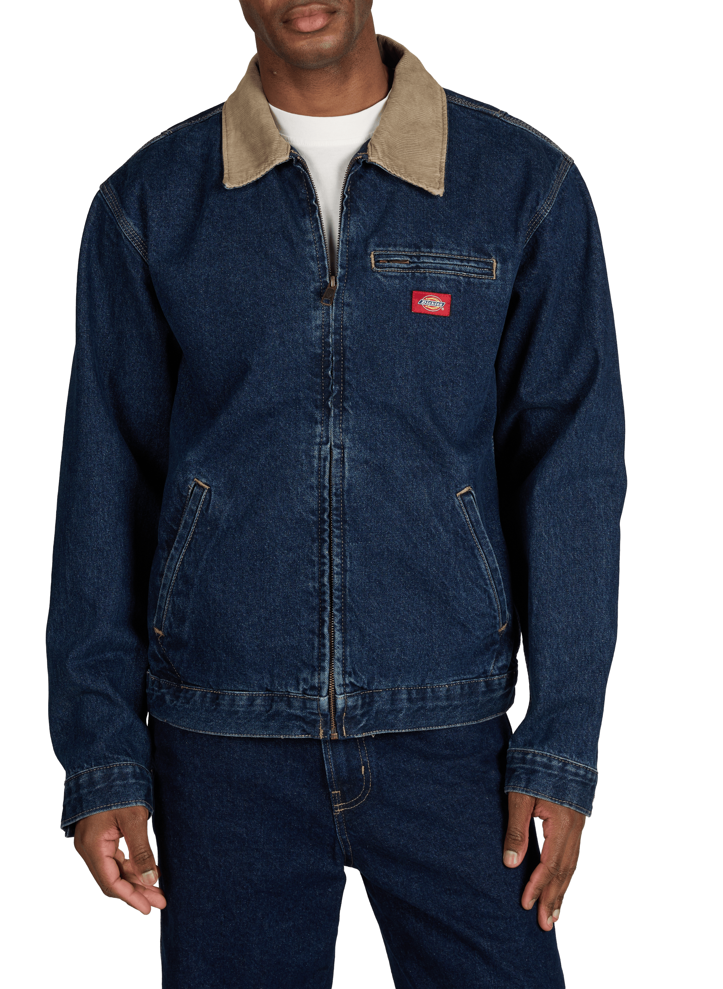 Jacket denim with classic contrasting collar in cotton DICKIES Blue