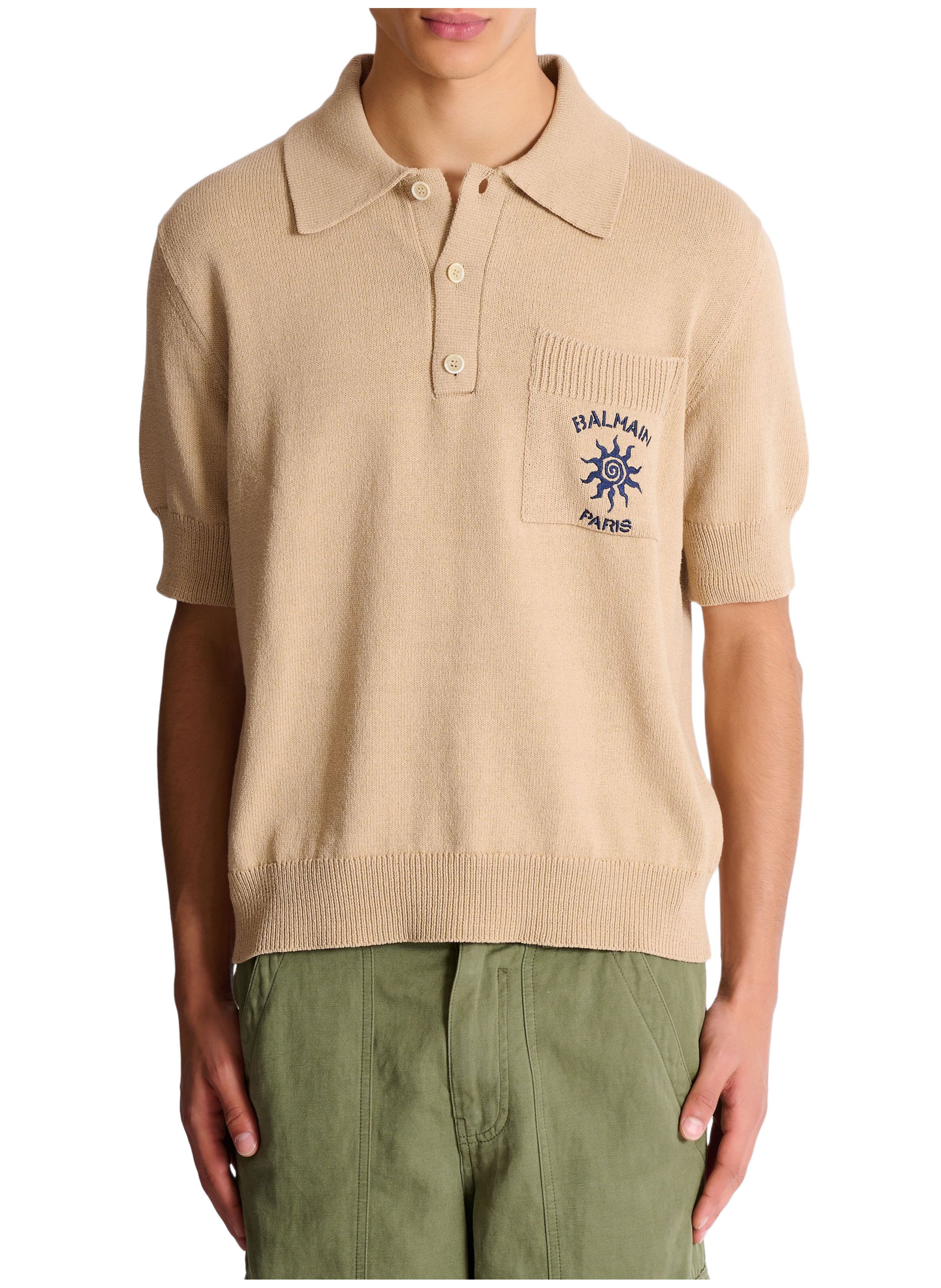 Polo balmain soleil en coton BALMAIN Beige