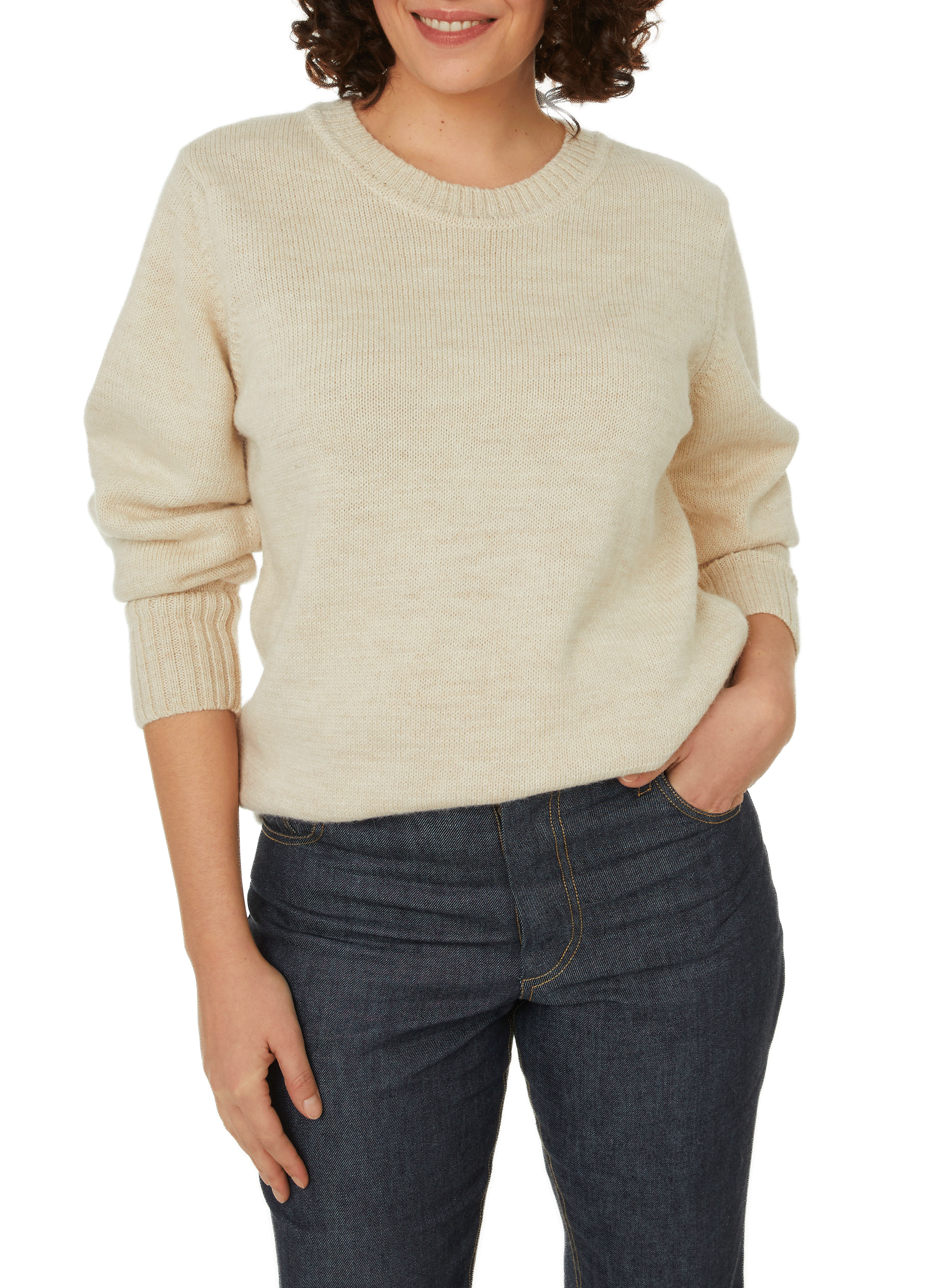Oversized knitted jumper CAES Beige
