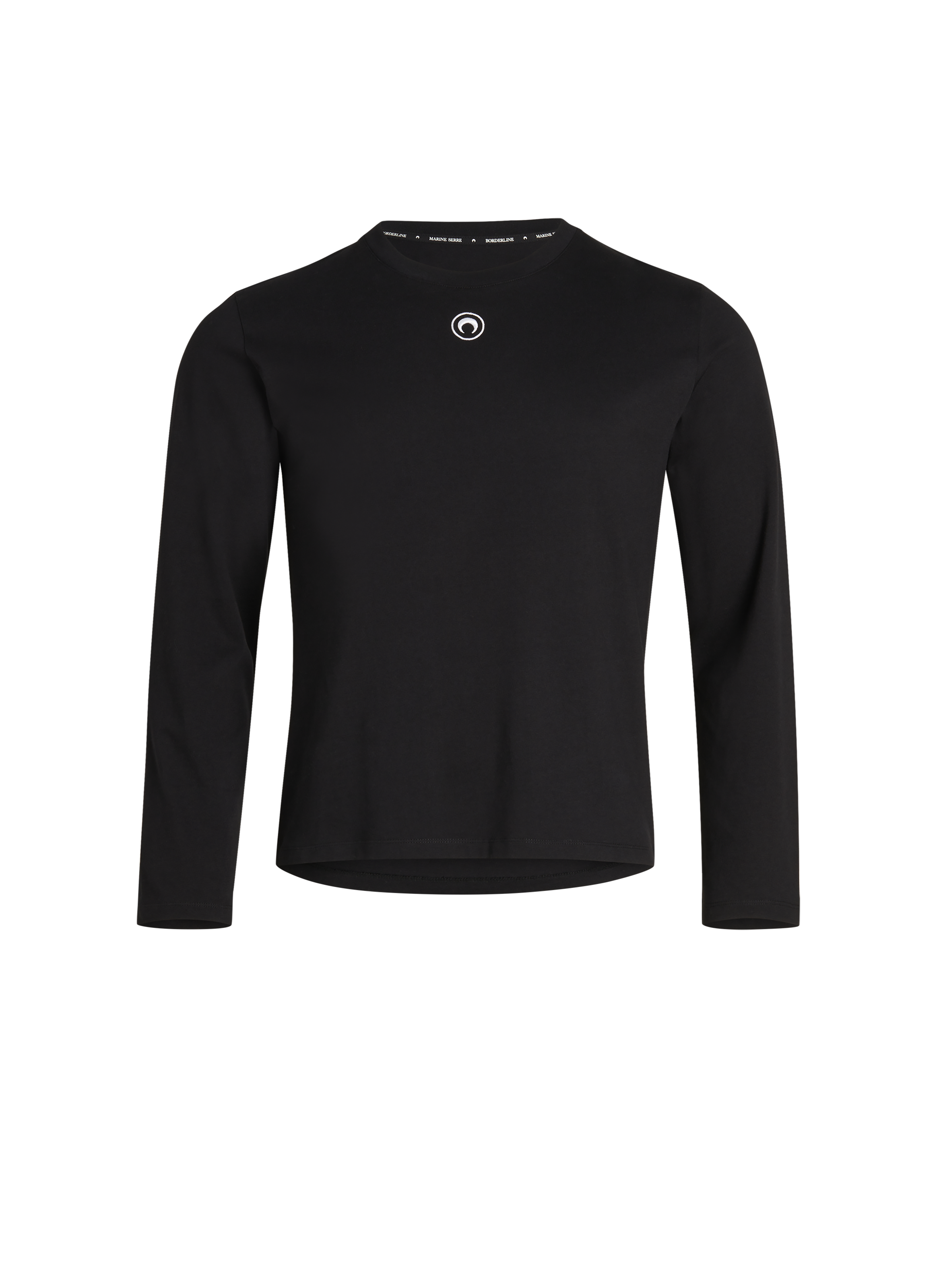 Organic cotton plain long sleeve t-shirt MARINE SERRE Black