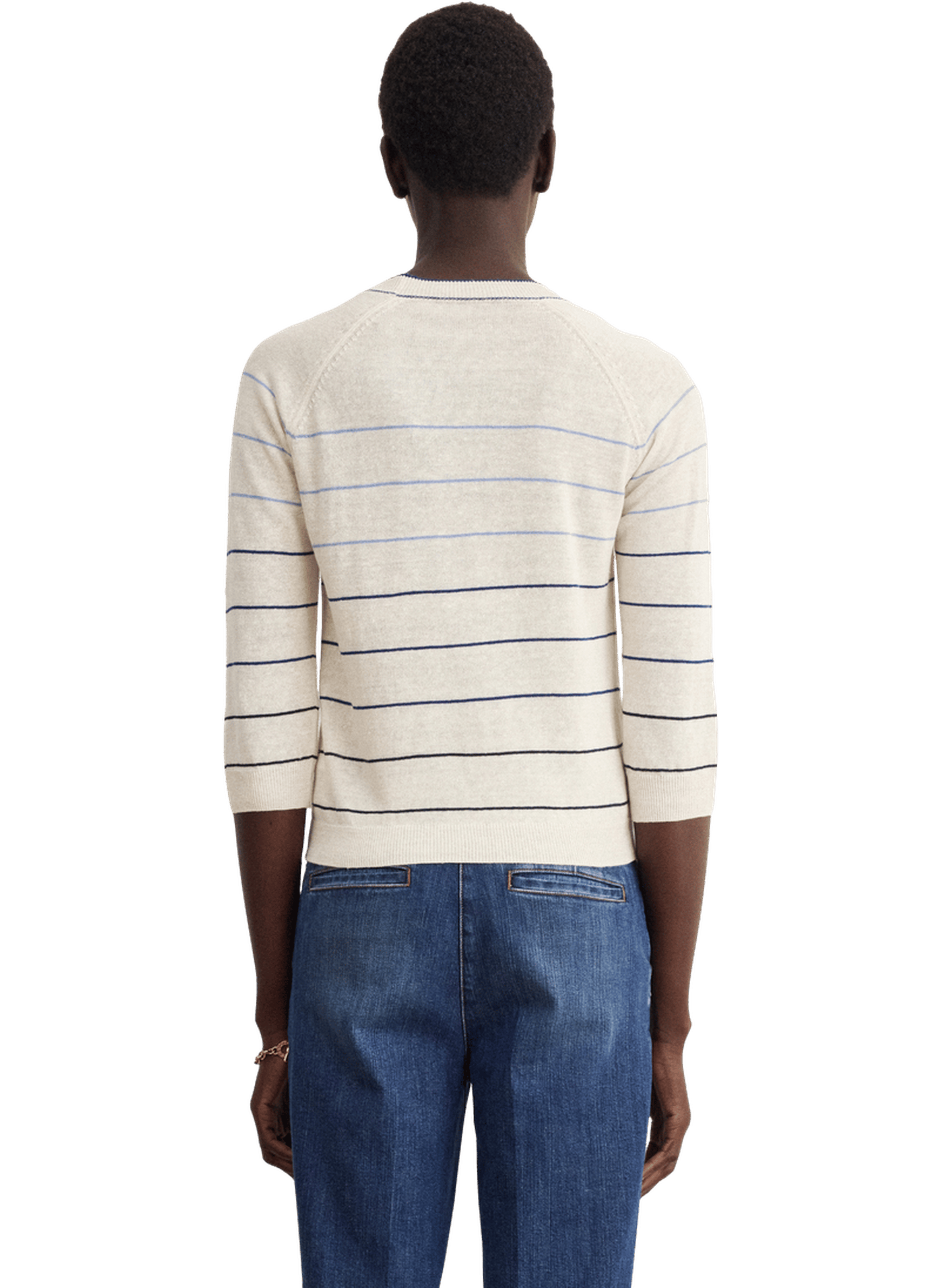 Pull à rayures en lin mélangé - LUCILE PABLO Multicolore