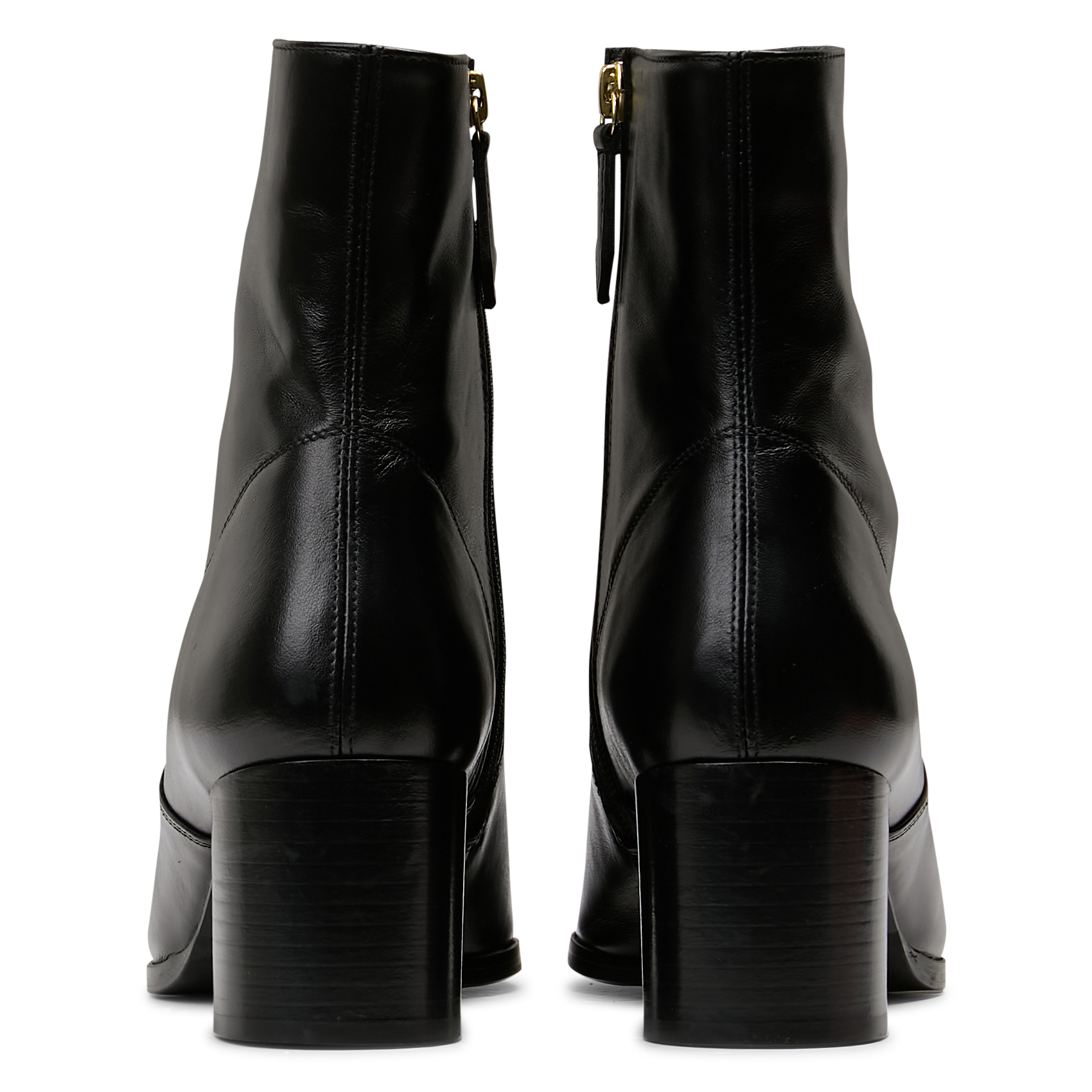 Bottines à talons en cuir n°556 RIVECOUR Noir