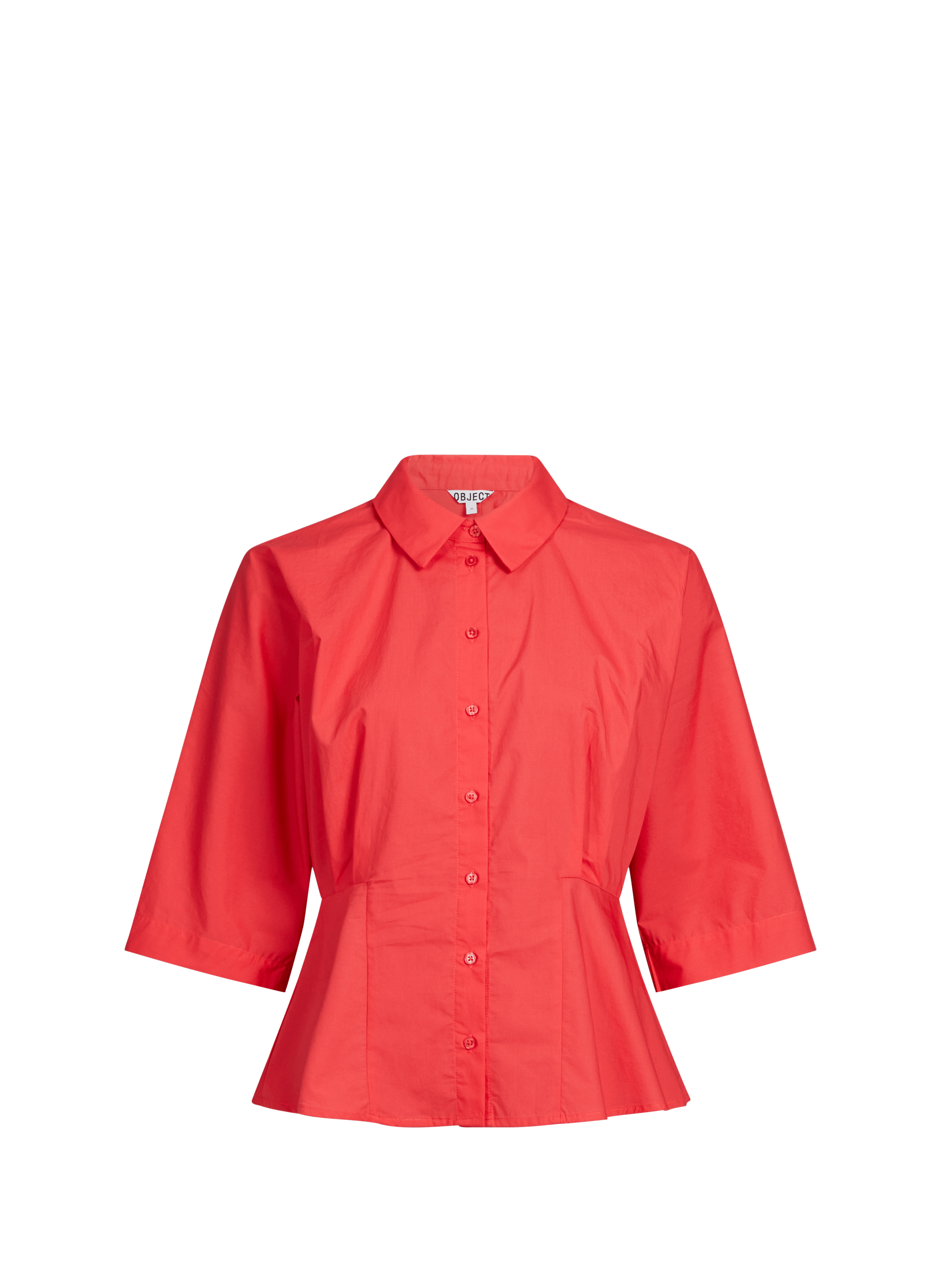 Chemise manches courtes en coton  OBJECT Beige