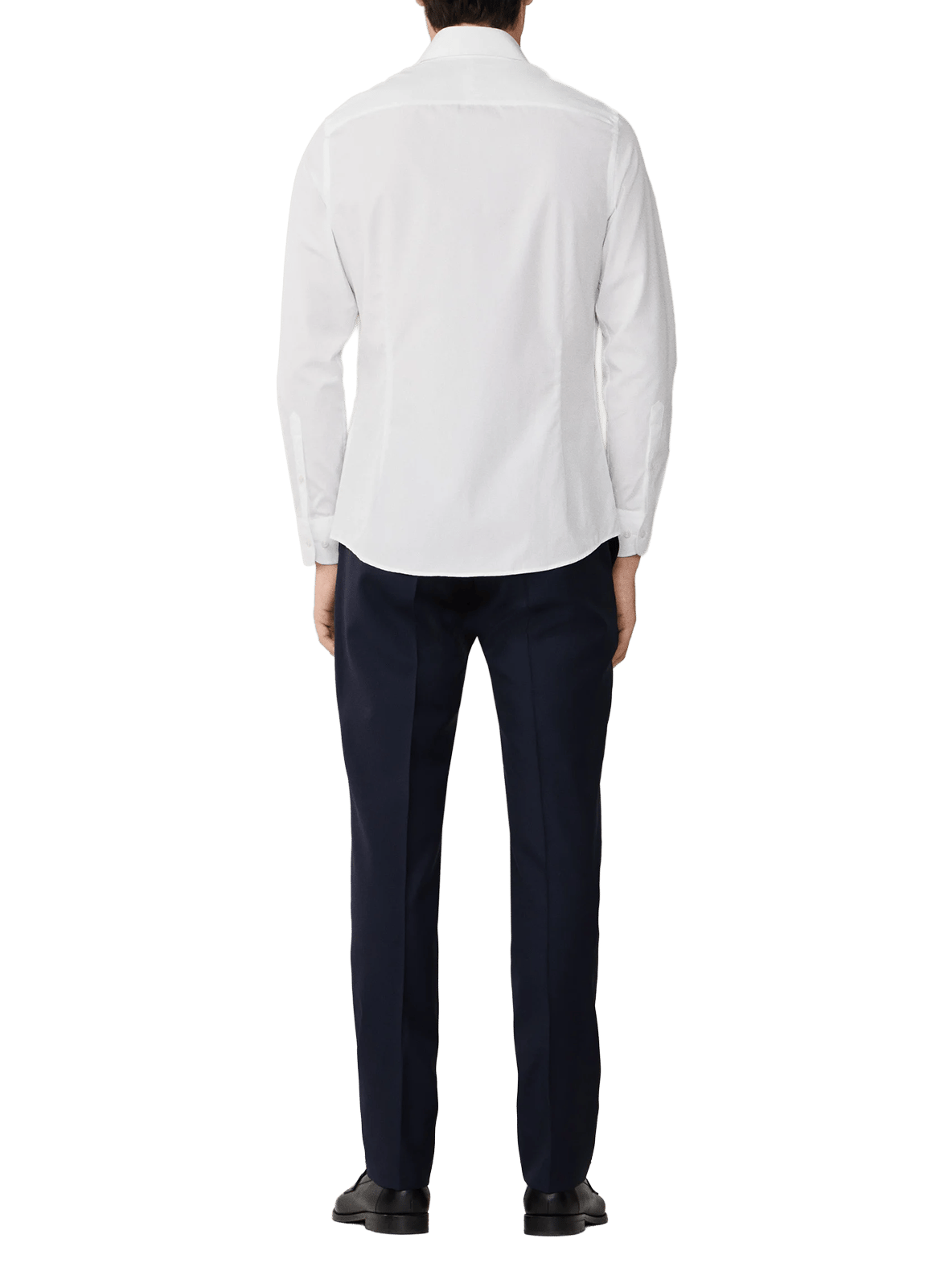 Solid classic collar cotton shirt HACKETT White