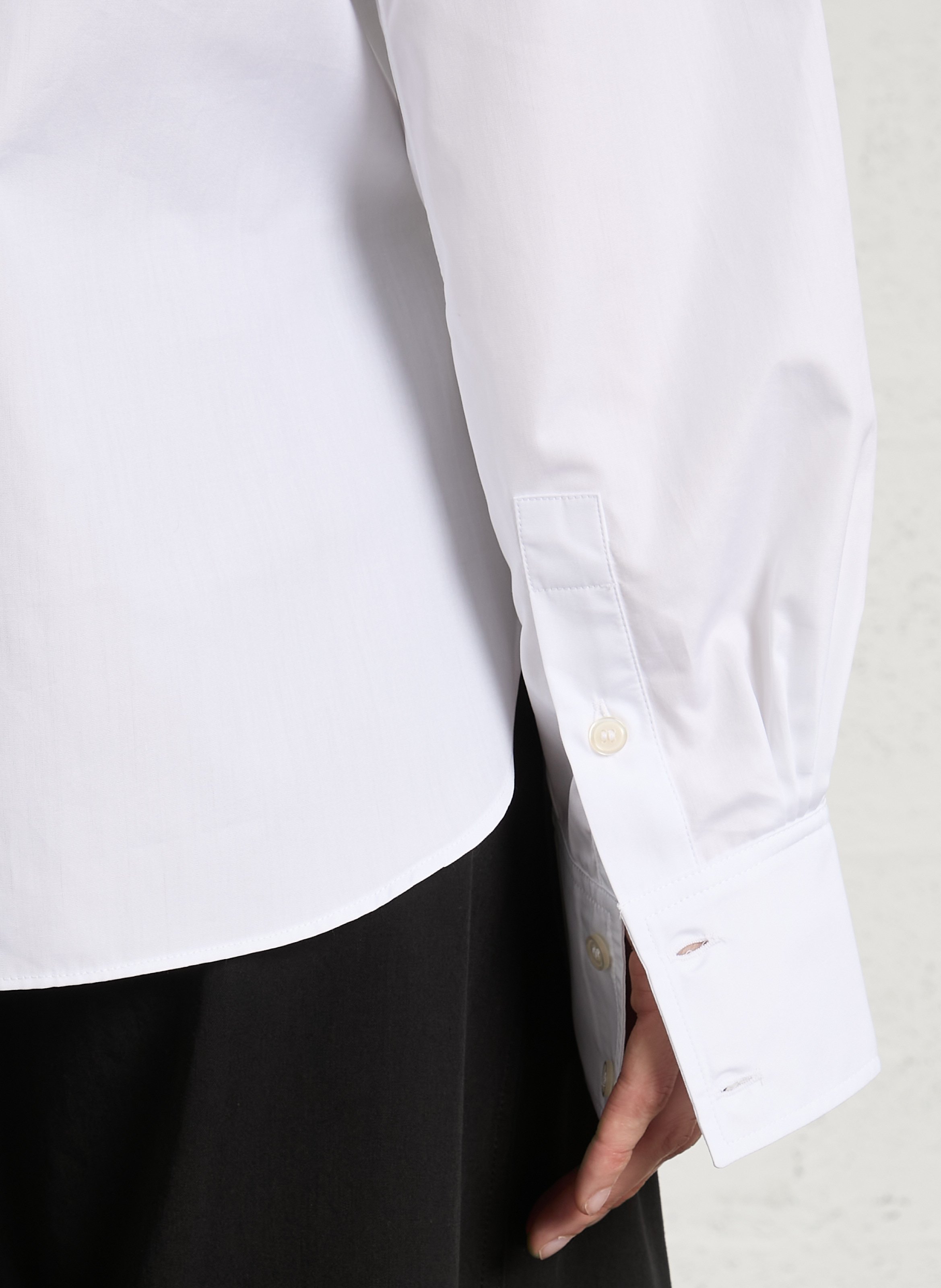 Chemise oversize col mao en coton bermudes SOEUR Blanc