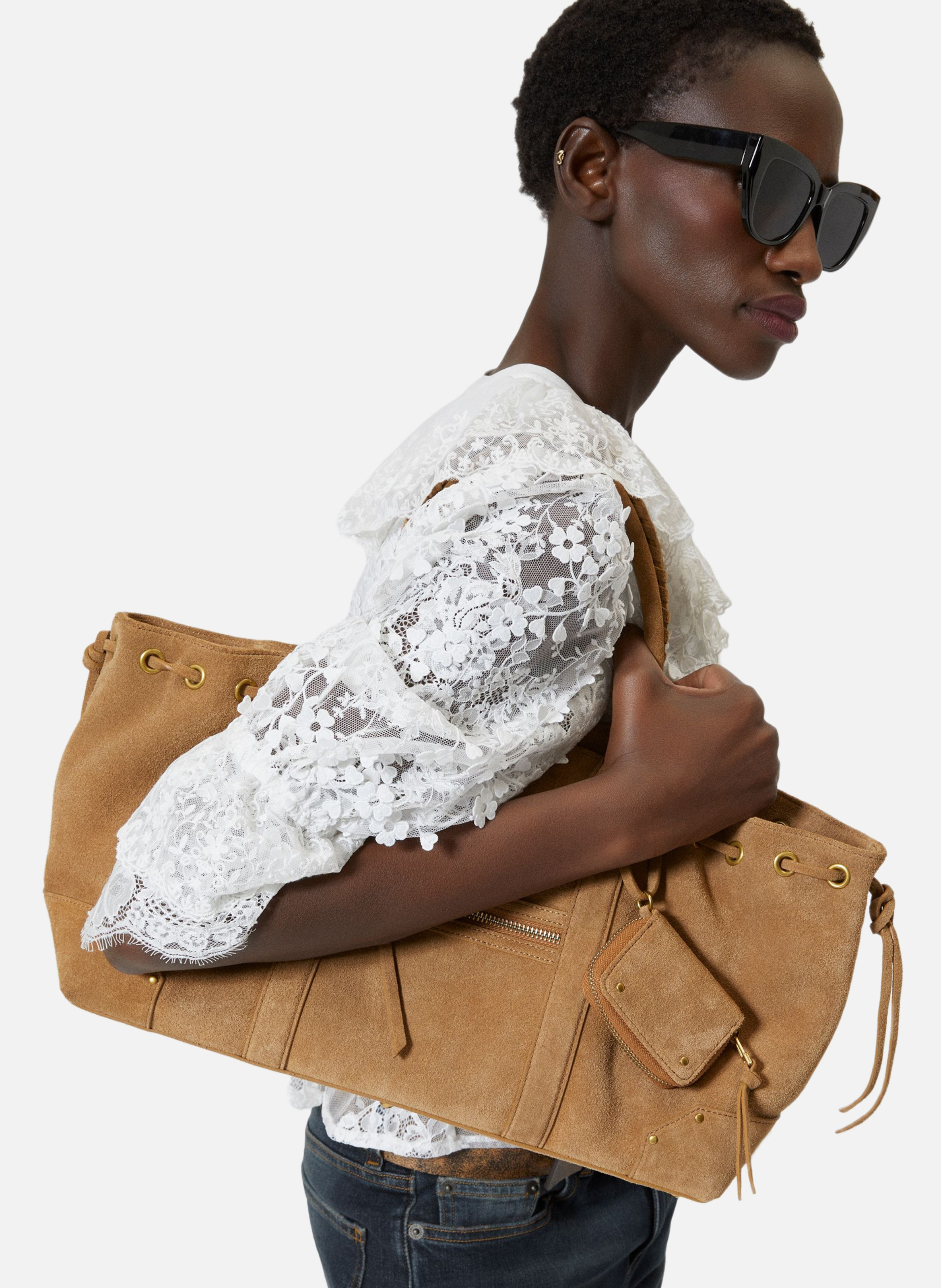 Top en dentelle THE KOOPLES Beige