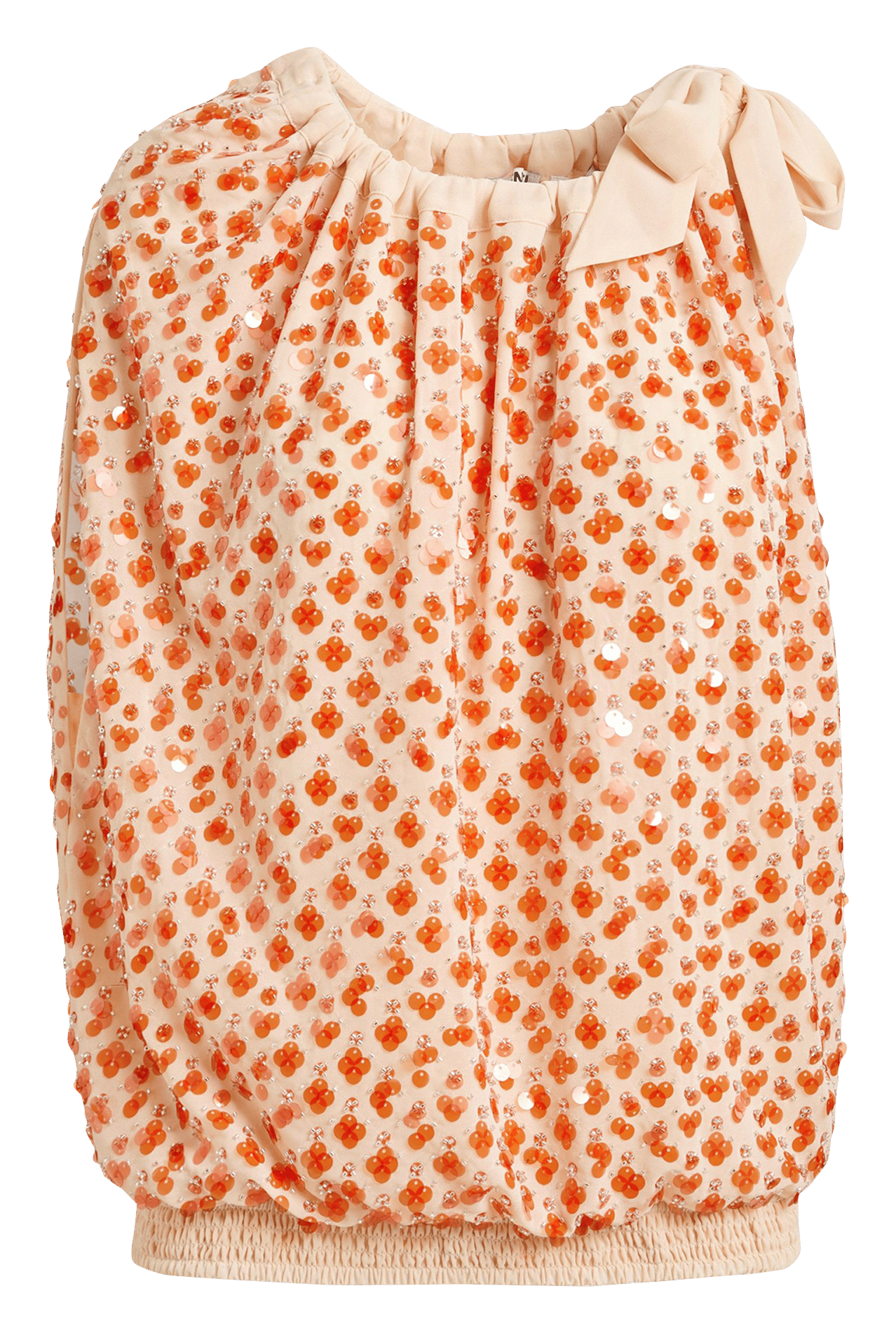 Top oversize col rond imprimé jocelyn ESSENTIEL ANTWERP Orange