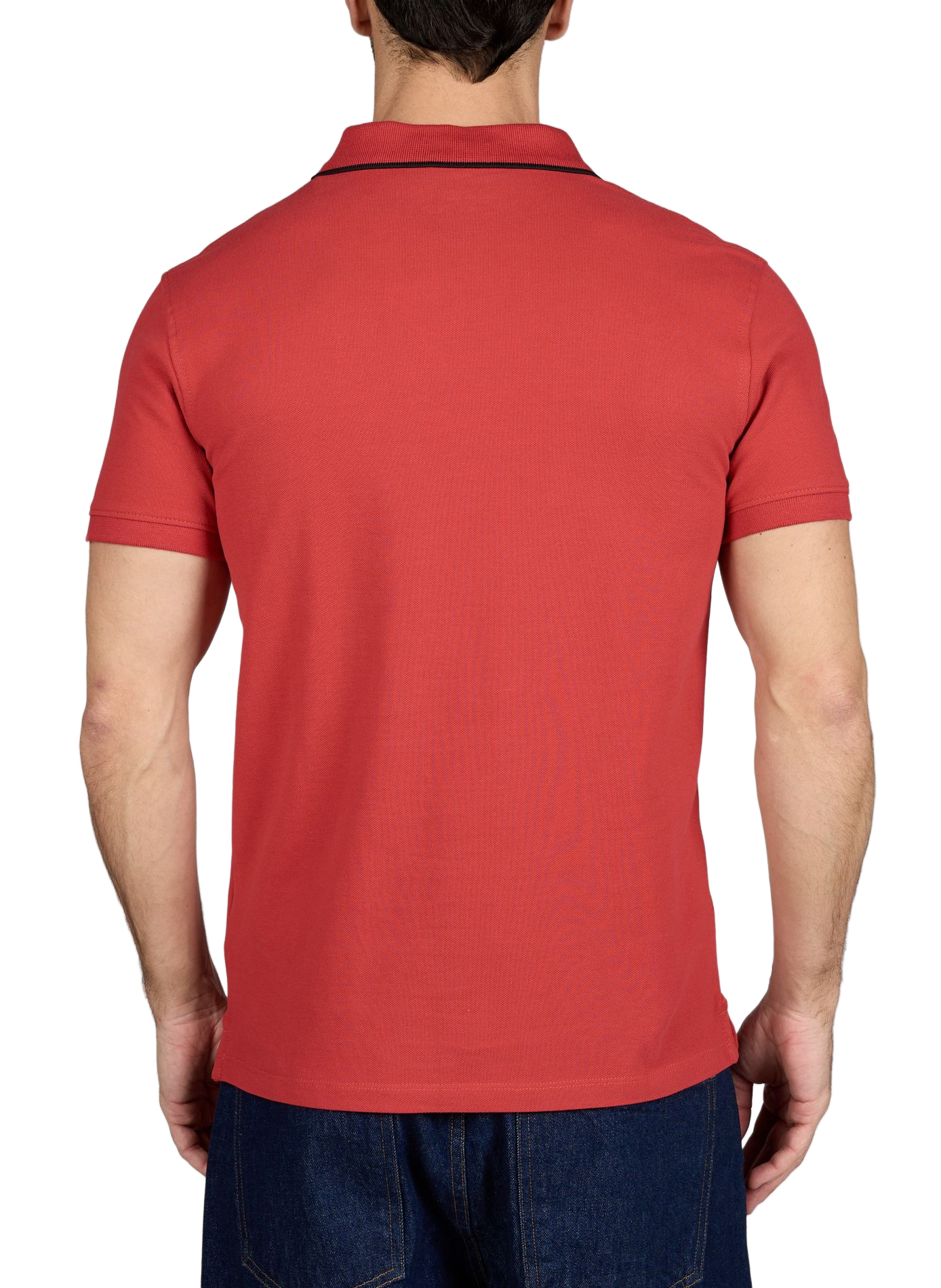 Solid short-sleeve straight fit polo TIMBERLAND Red