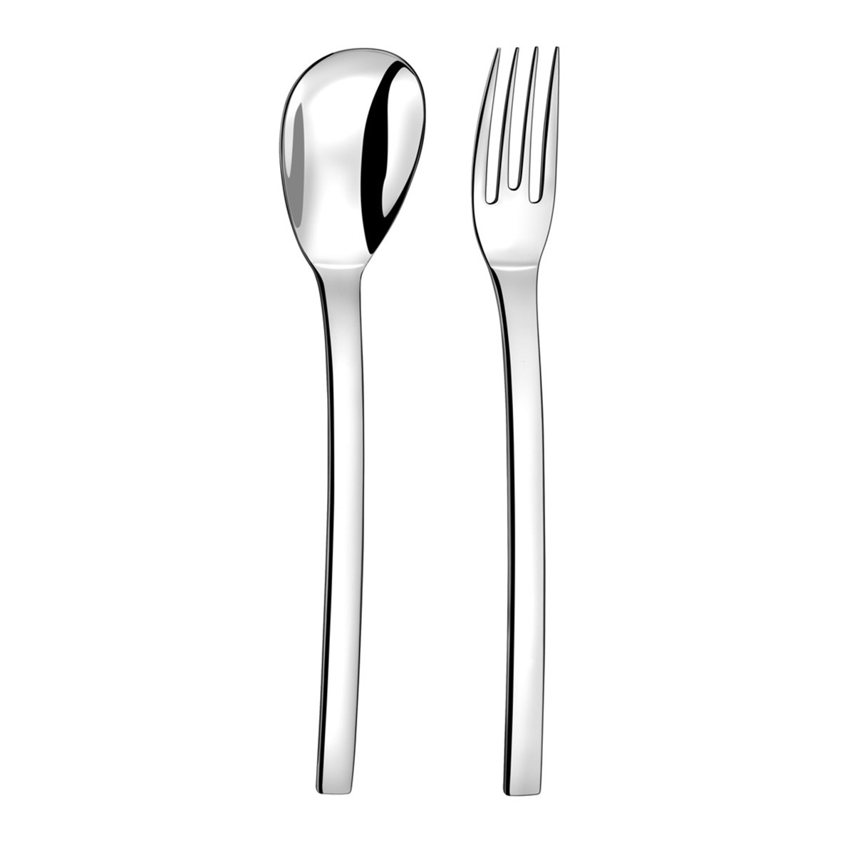 Pix'elle - fourchette et cuillère de service en coffret COUZON Argent
