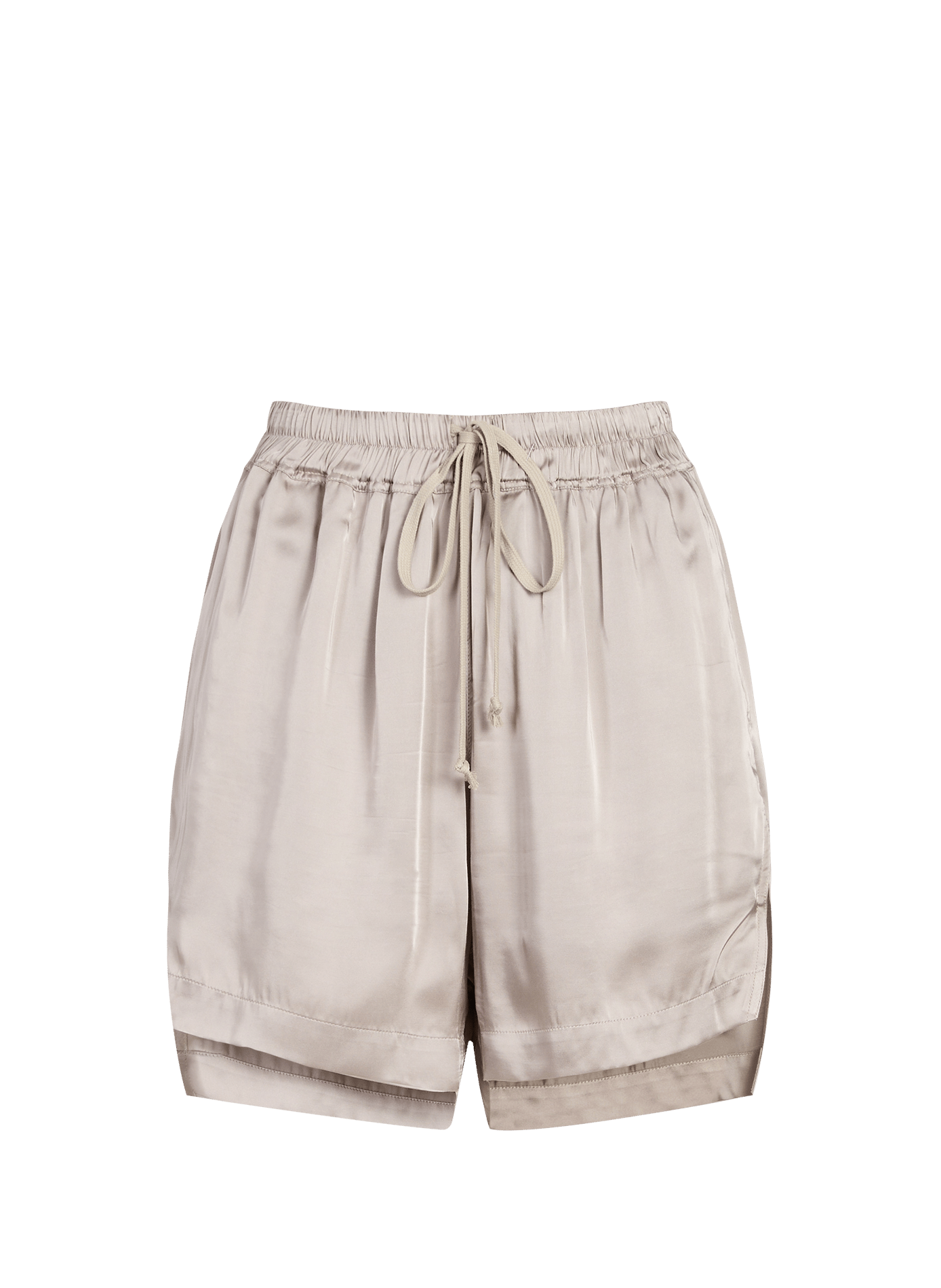 Short froissé satiné RICK OWENS Beige