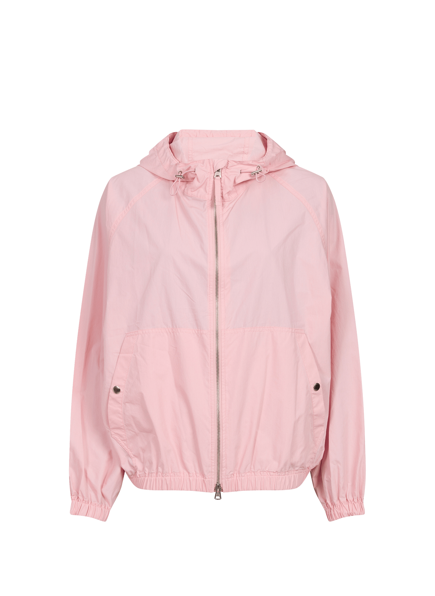 Hooded cotton blend windbreaker coat DUNST Pink