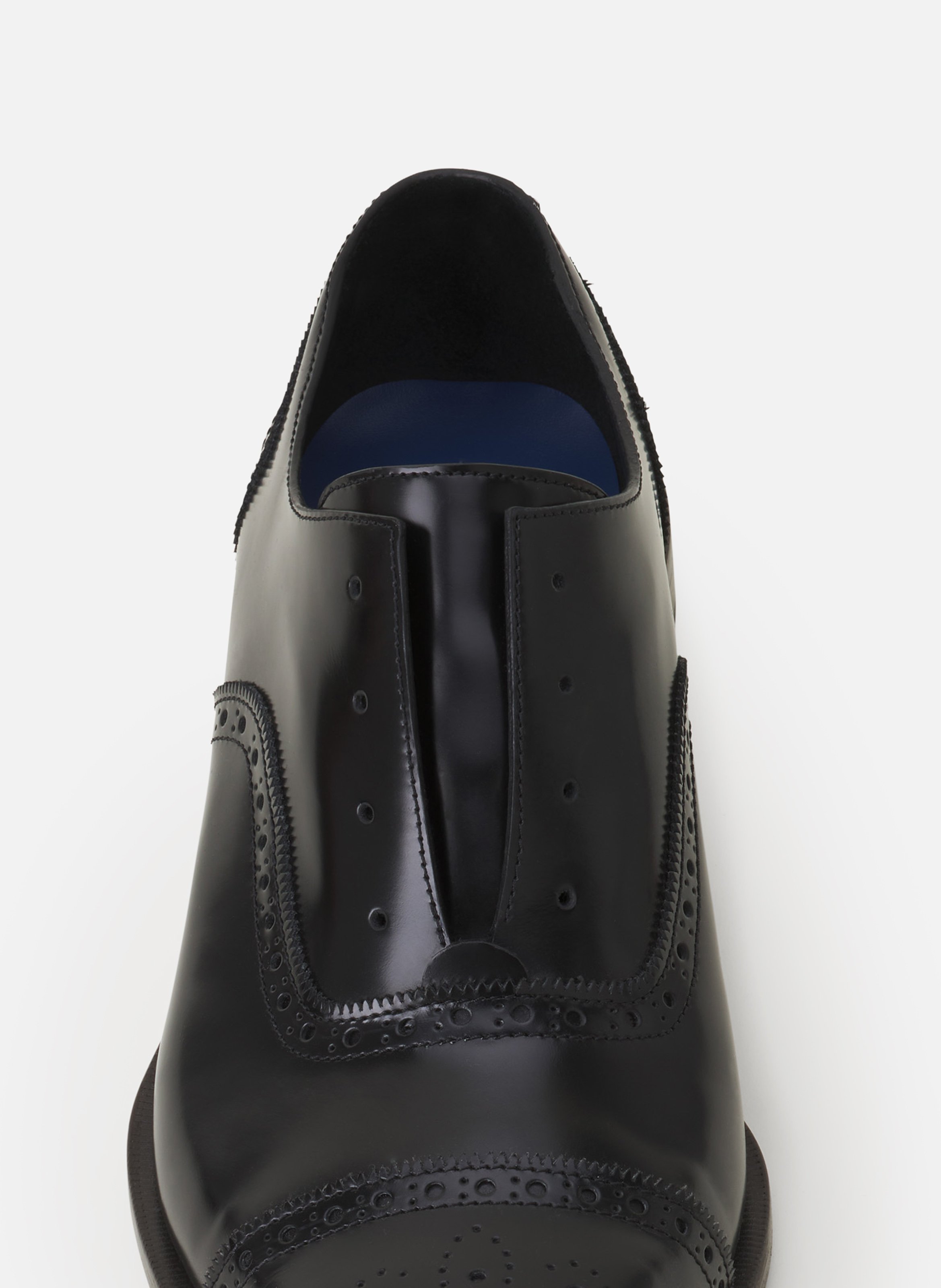 Richelieu brogue en cuir brillant LANVIN Noir