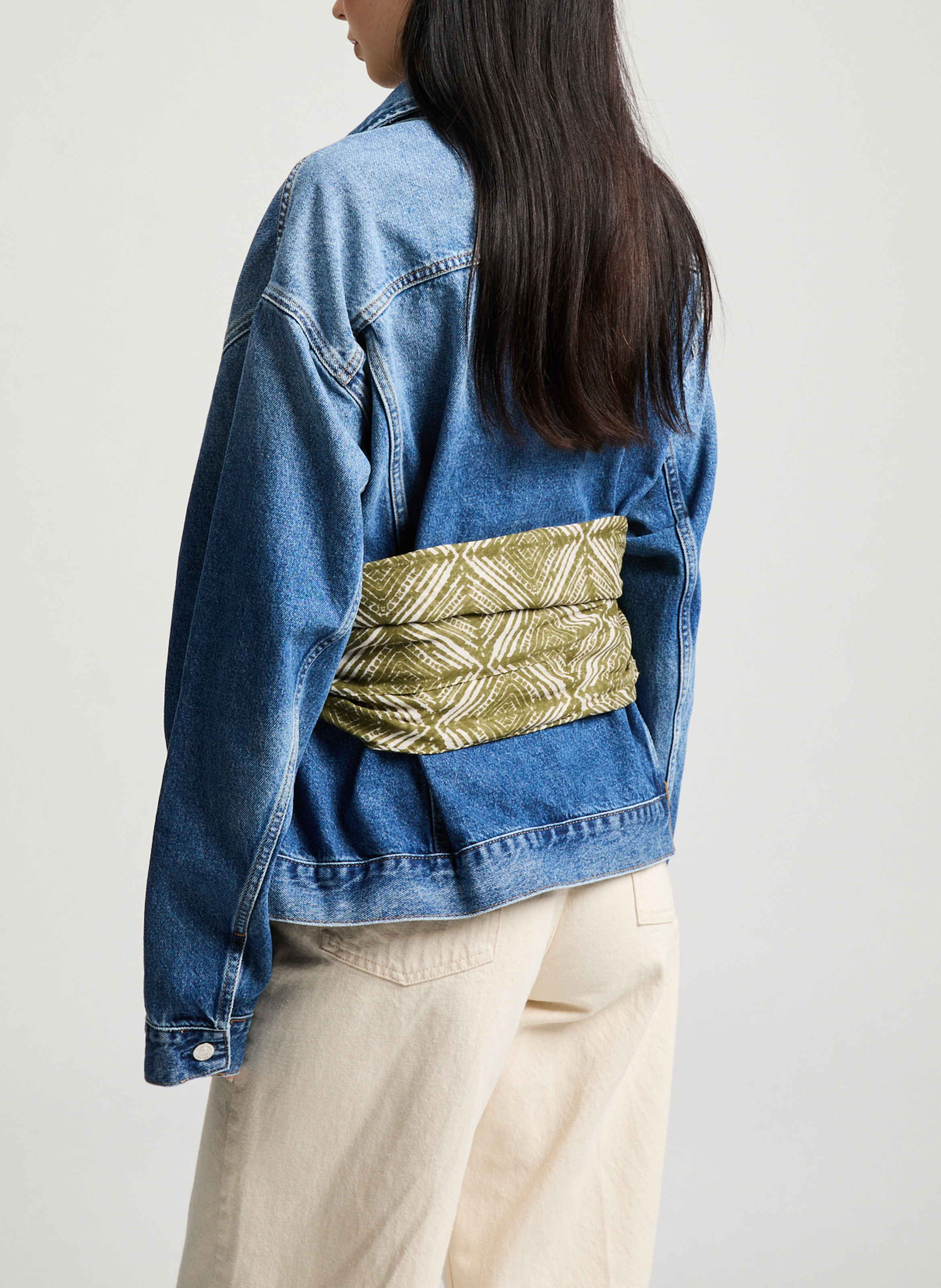 Printed stole AU PRINTEMPS PARIS Green