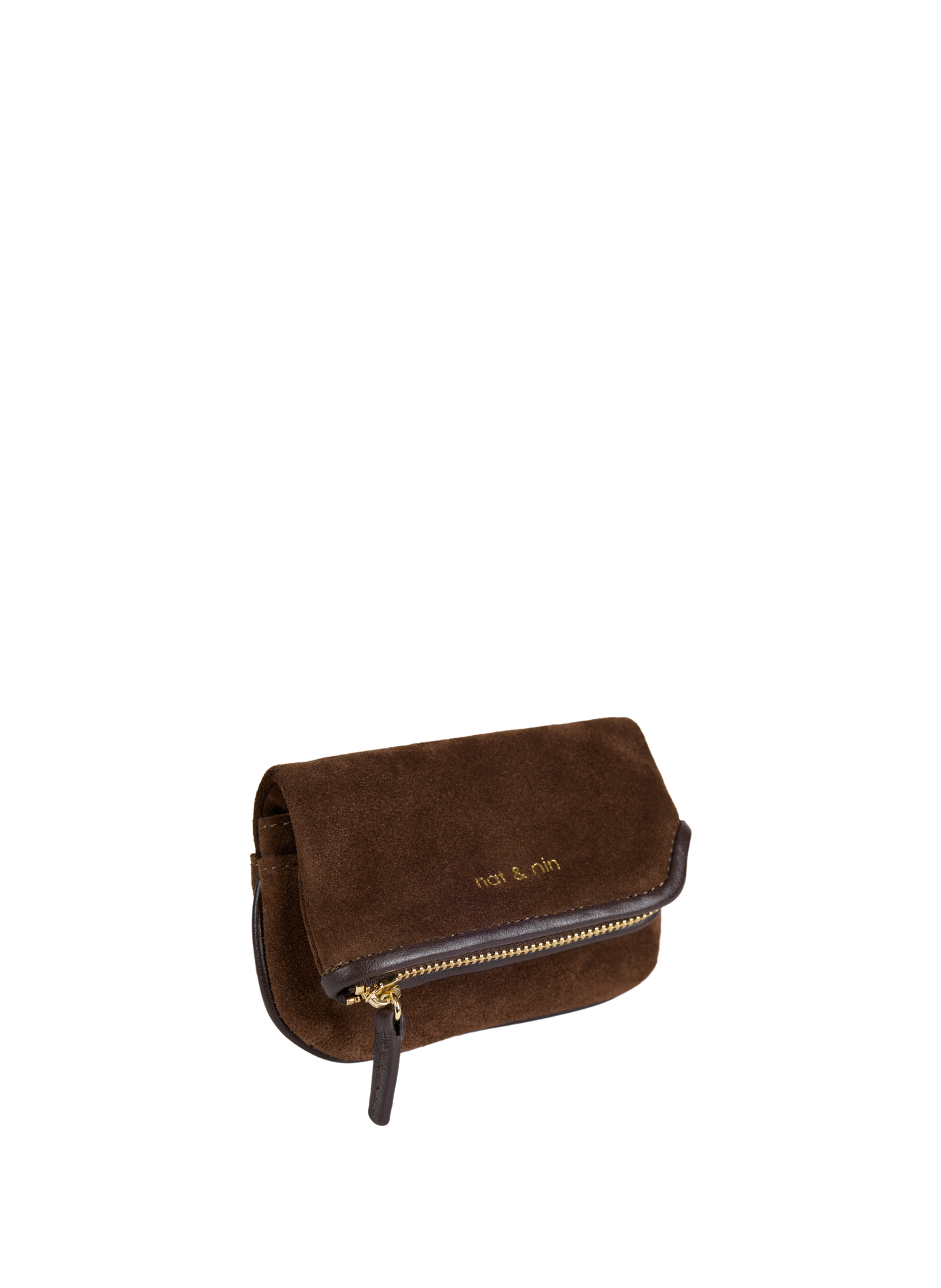 Porte-monnaie en cuir NAT & NIN Marron