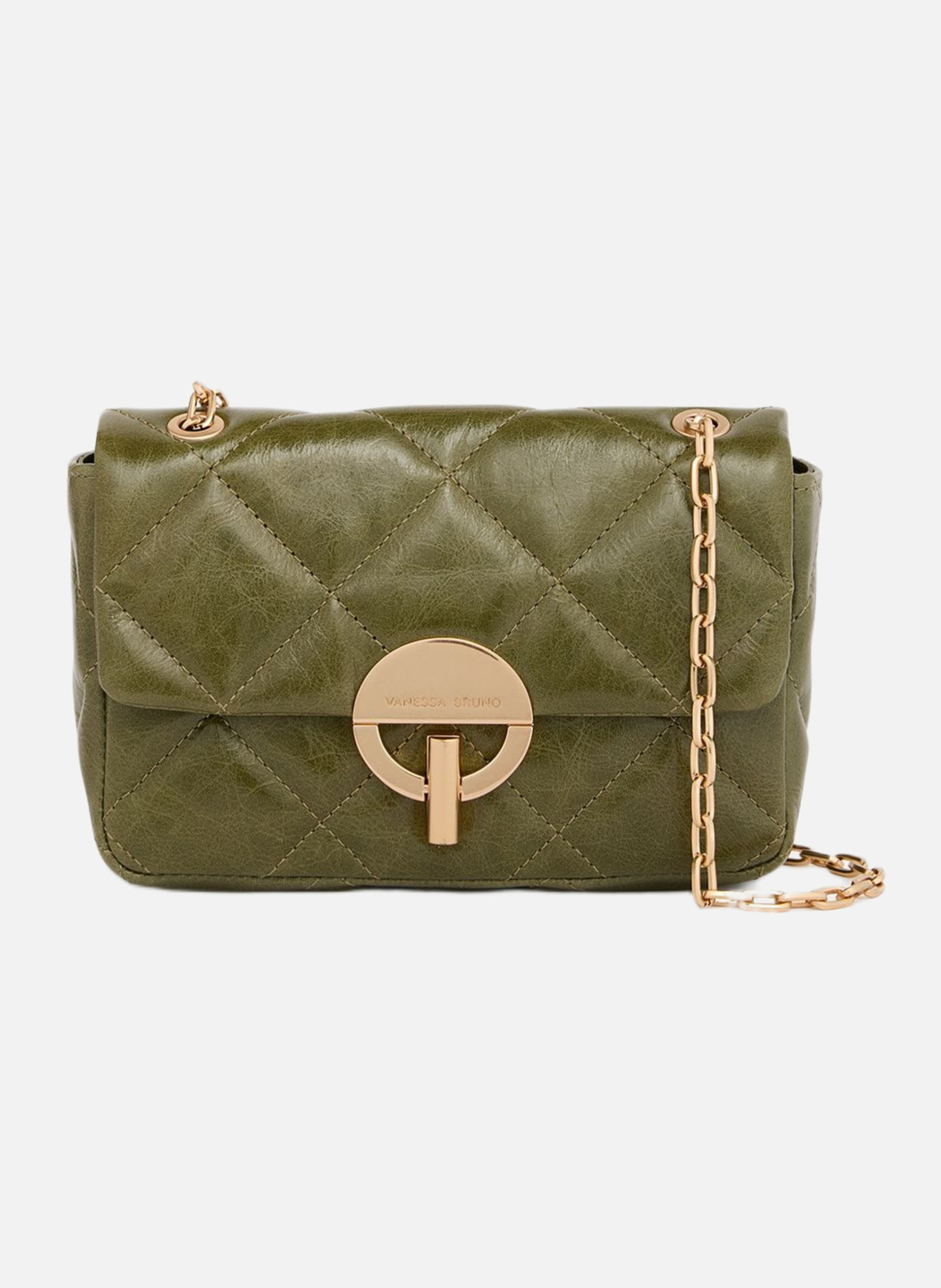 Moyen sac moon en cuir  Sauge