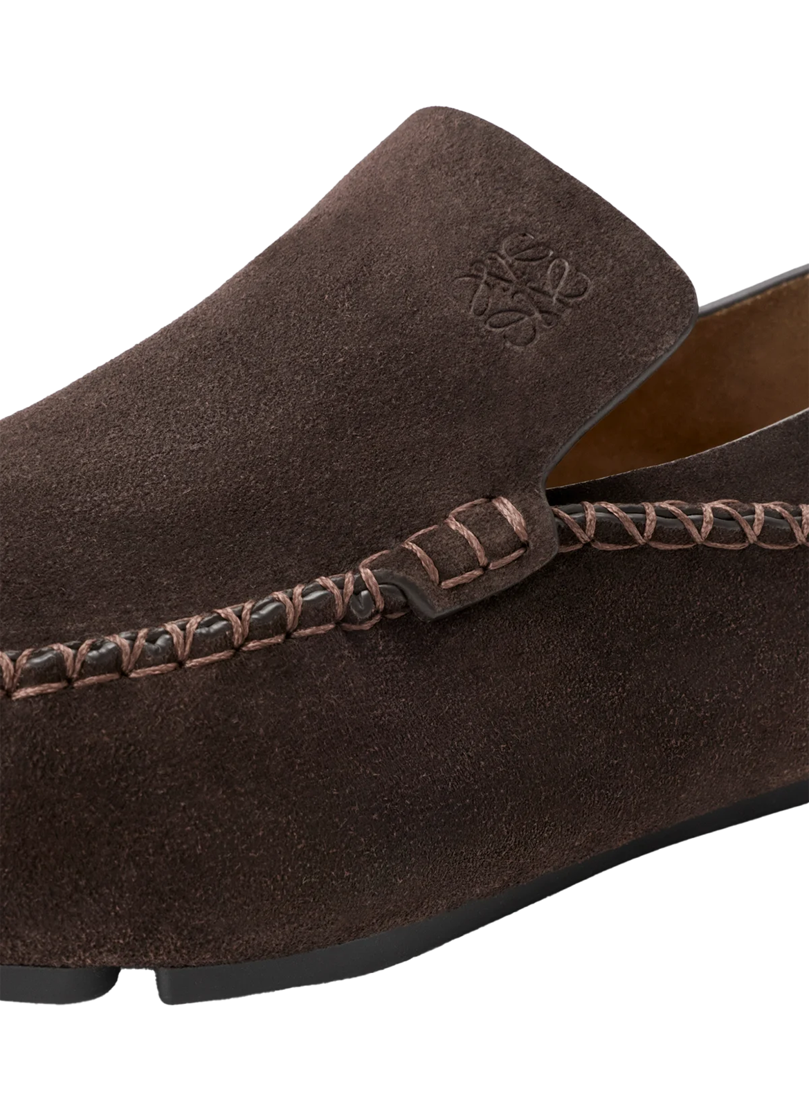 Rambla suede leather driver moccasins LOEWE Brown