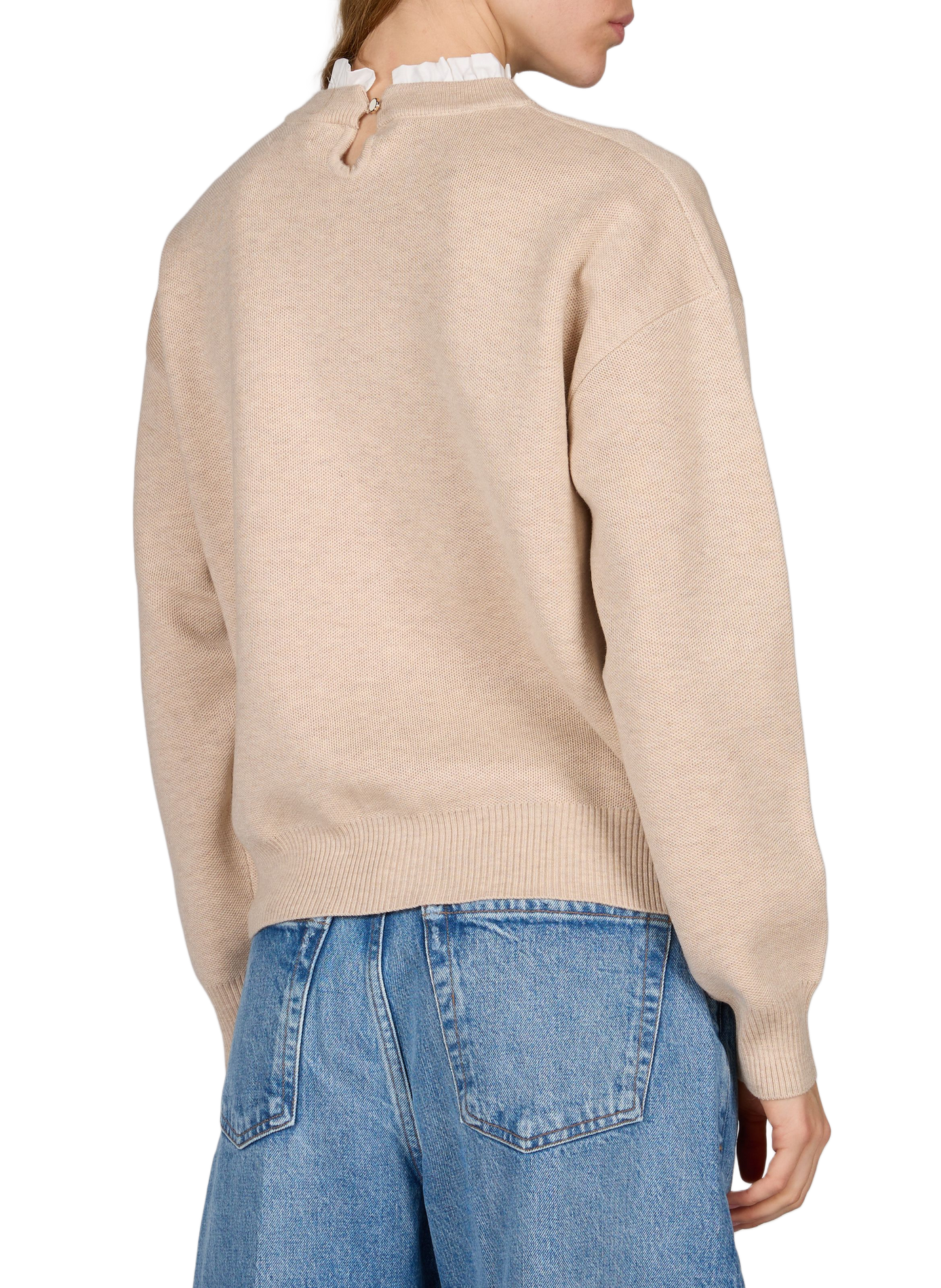 Pull droit col victorien  SUNCOO Beige