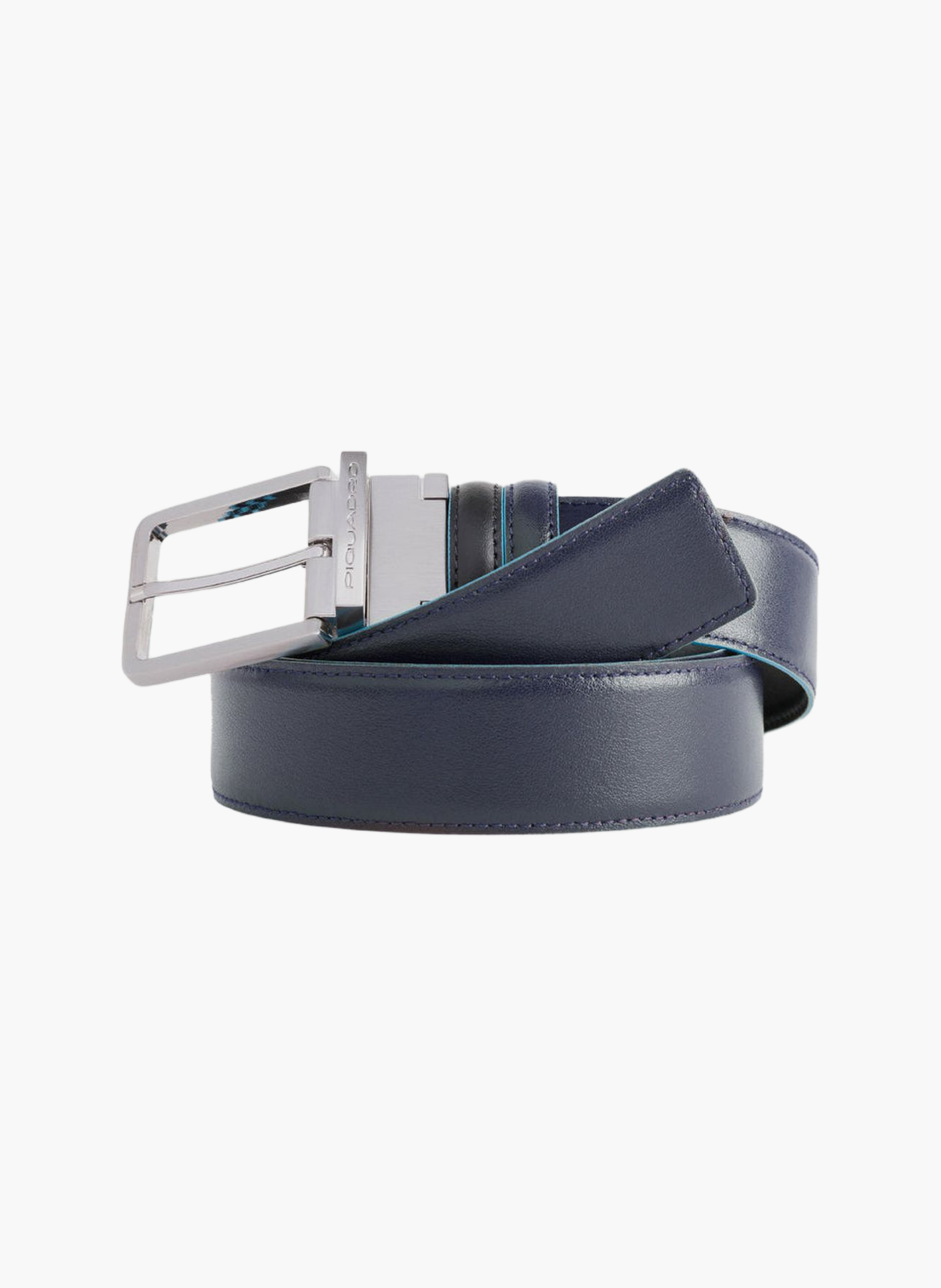 Men's reversible leather belt with raw-edge finish PIQUADRO Black