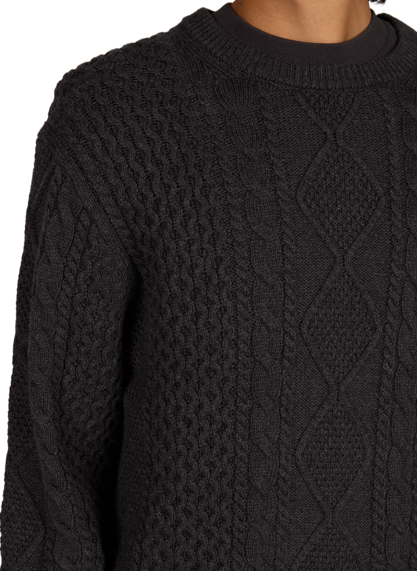 Pull droit en coton mélangé TIMBERLAND Noir