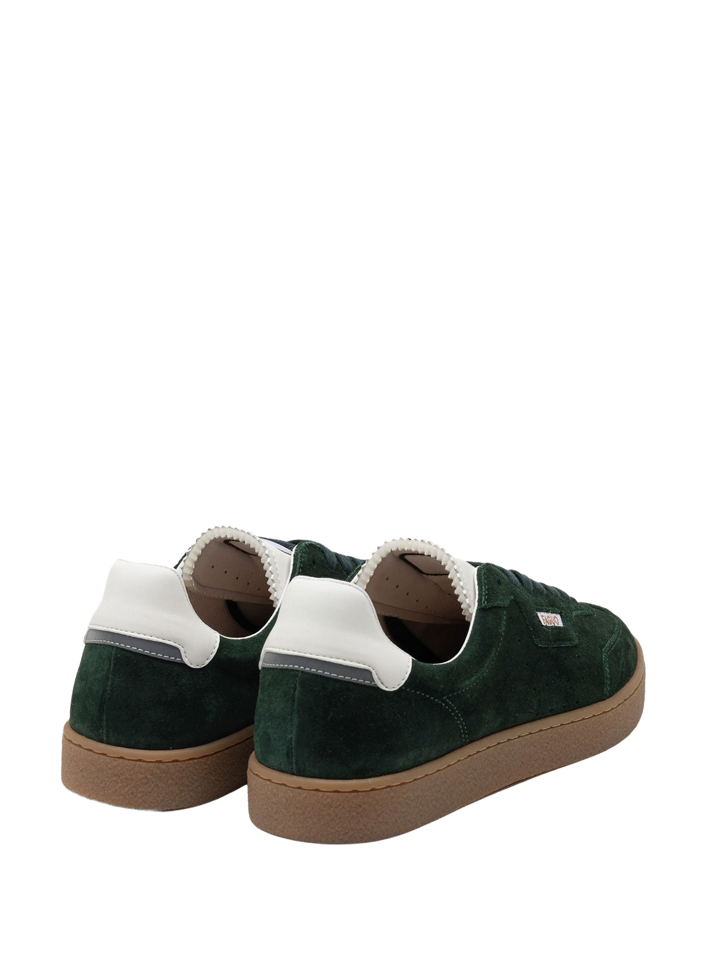 Low-top Lumbo sneakers in mixed leather. FAGUO Grey