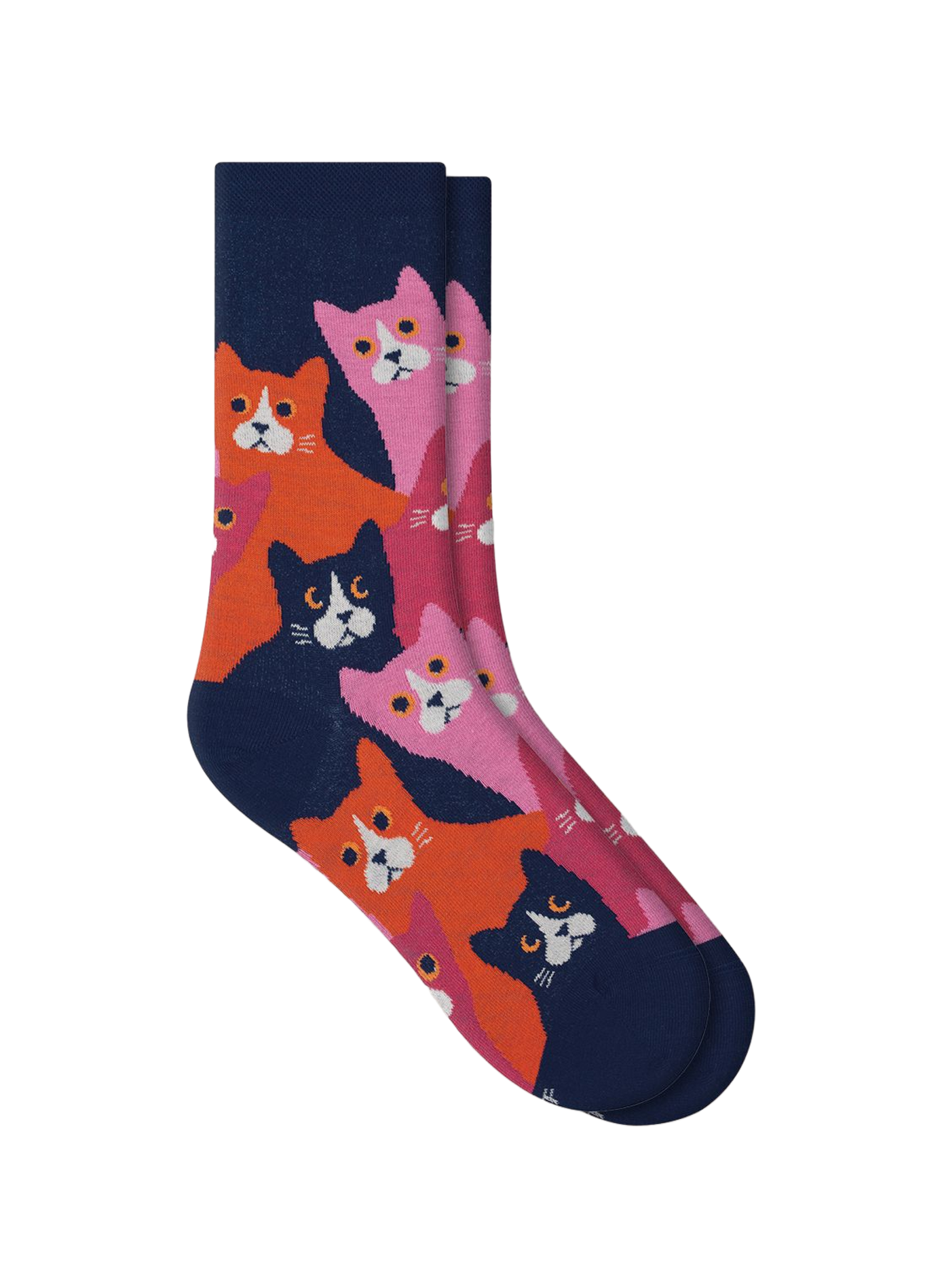 Gemusterte Socken in mittlerer Höhe aus Baumwollmischung BLEUFORÊT Blau