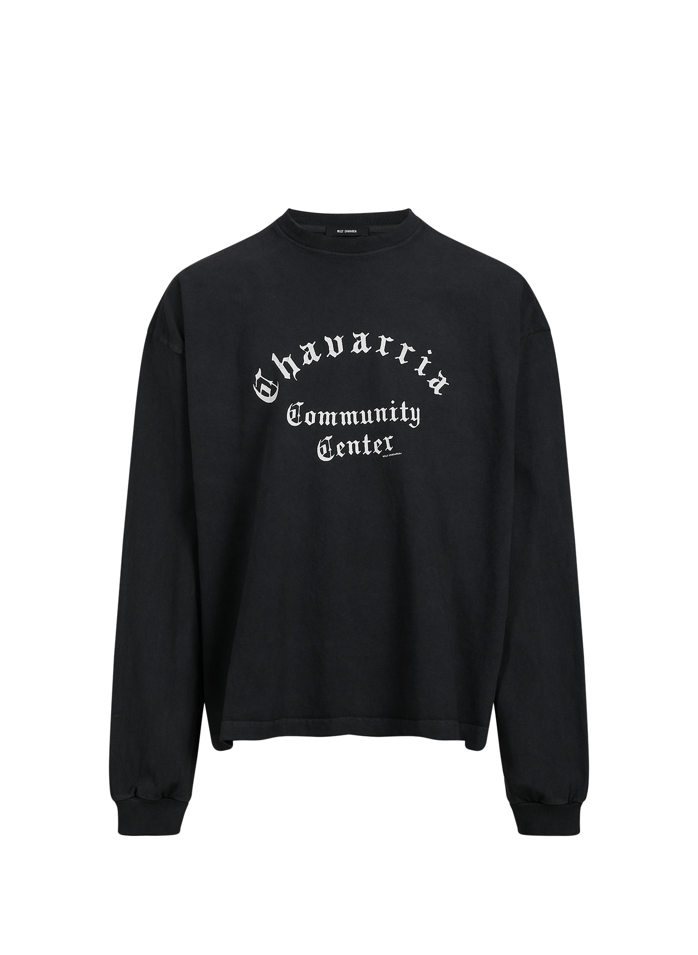 Weites Rundhals-T-Shirt aus Baumwolle WILLY CHAVARRIA Schwarz