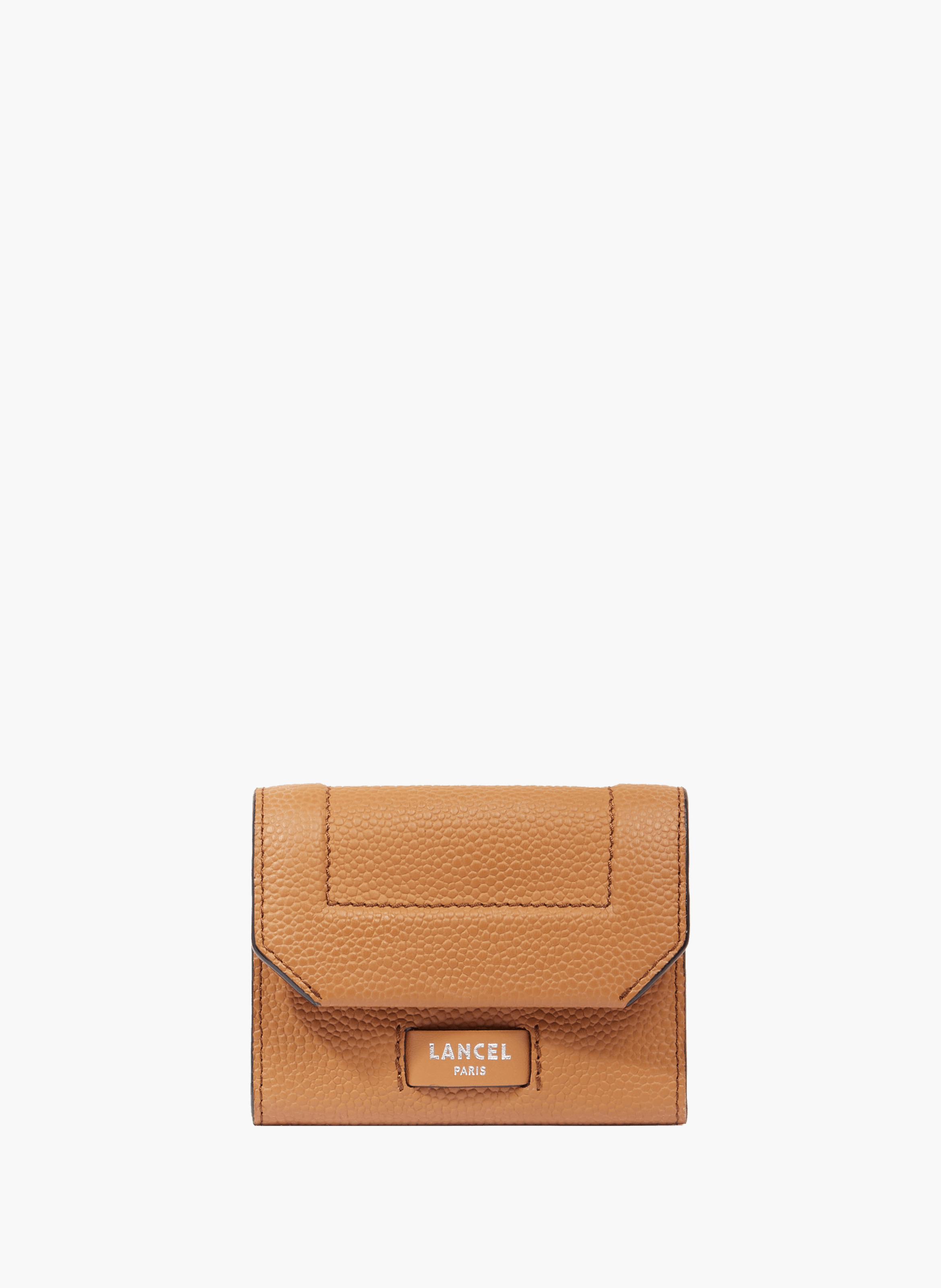 Mini portefeuille rabat ninon de lancel en cuir LANCEL Marron