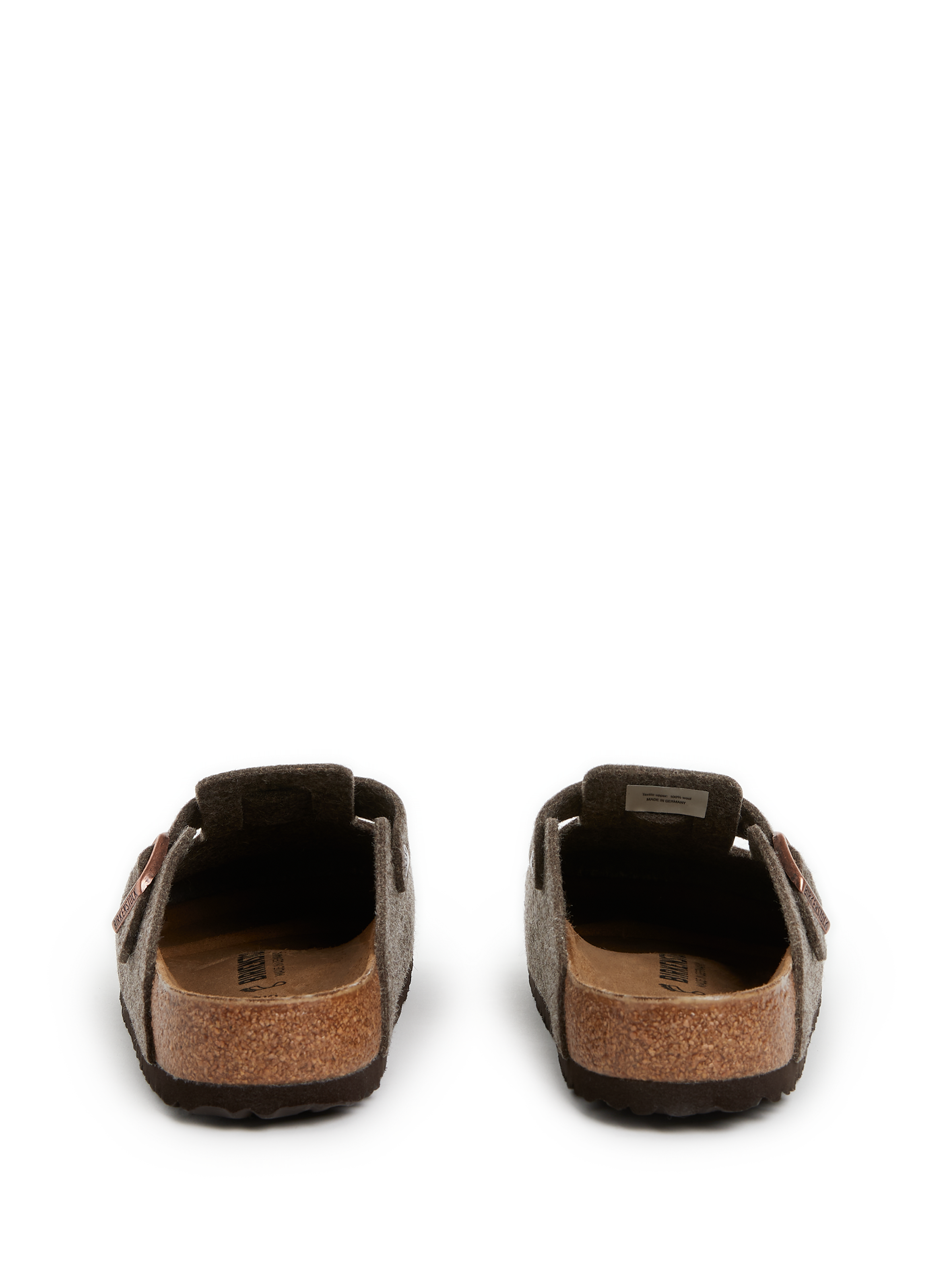 Mules Boston en laine BIRKENSTOCK Marron