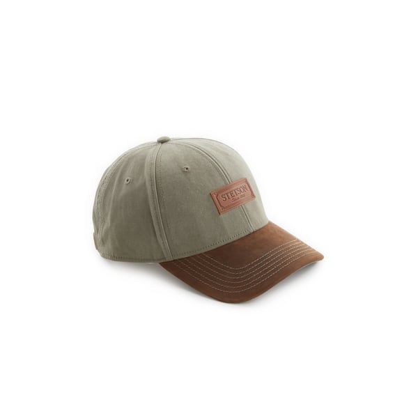 Stetson Bi-material Baseball Cap In Green