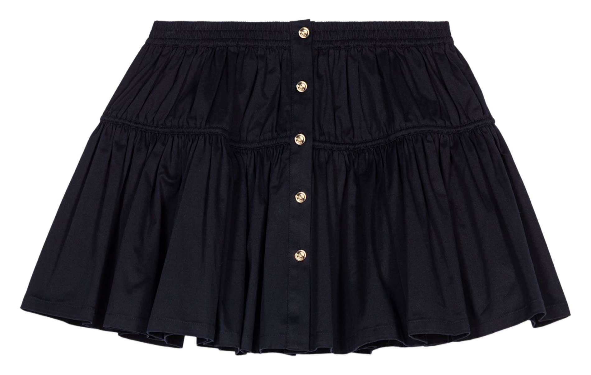 Jupe courte évasée en coton mélangé MAJE Bleu