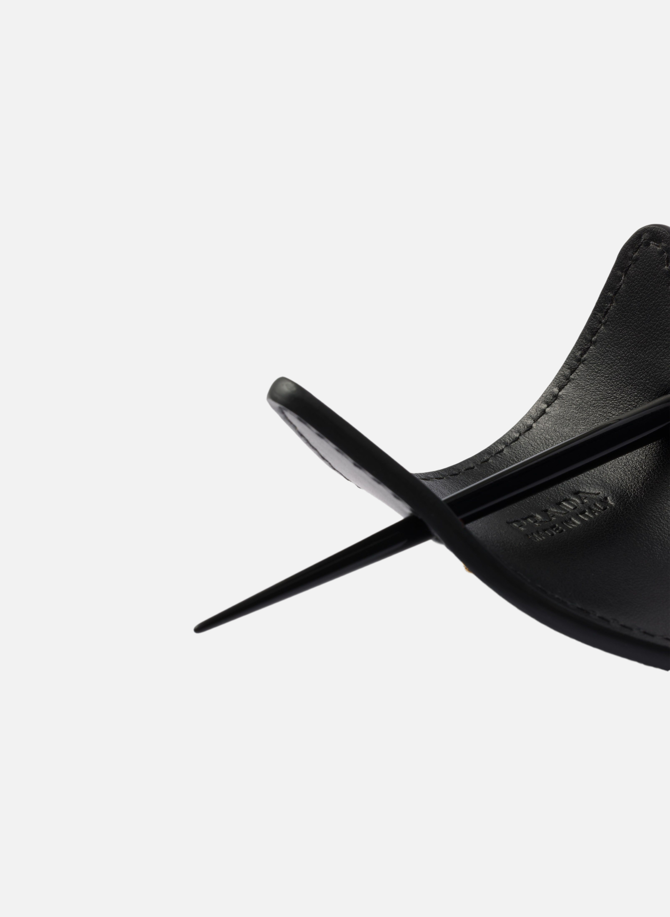 Barrette en cuir PRADA Noir