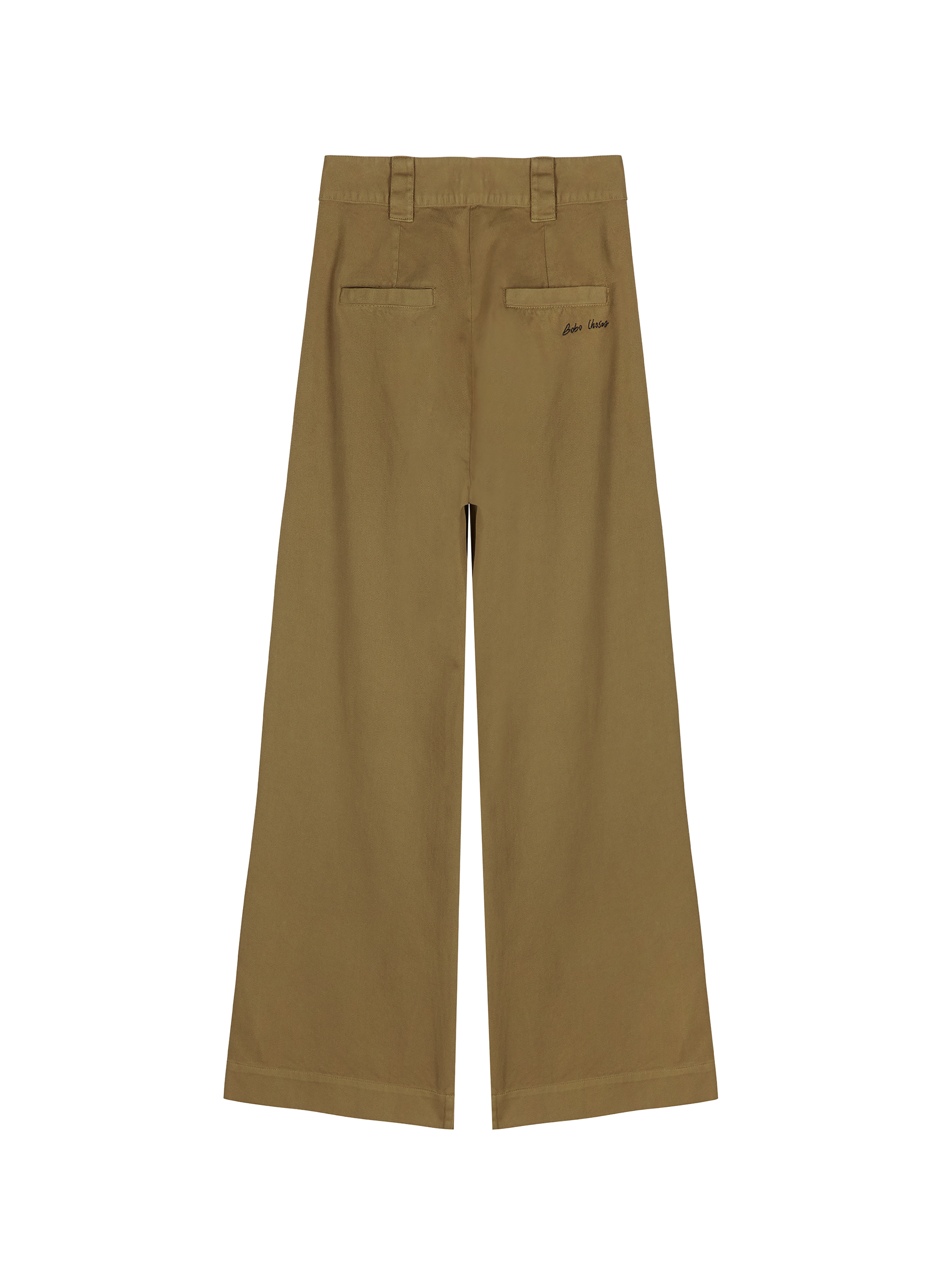 Pantalon large à plis en coton BOBO CHOSES Vert