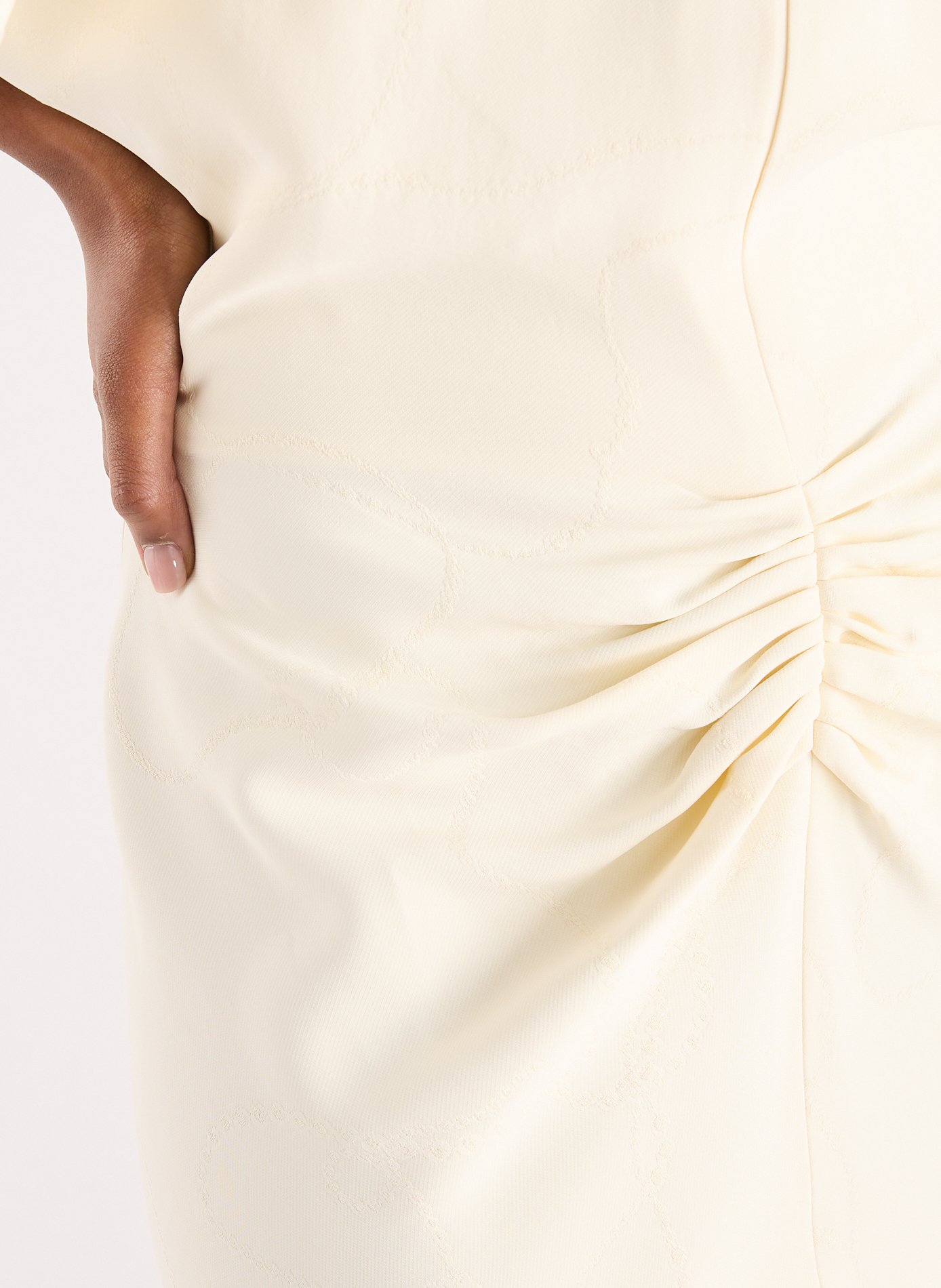 Embroidered maxi dress VICTORIA BECKHAM Beige