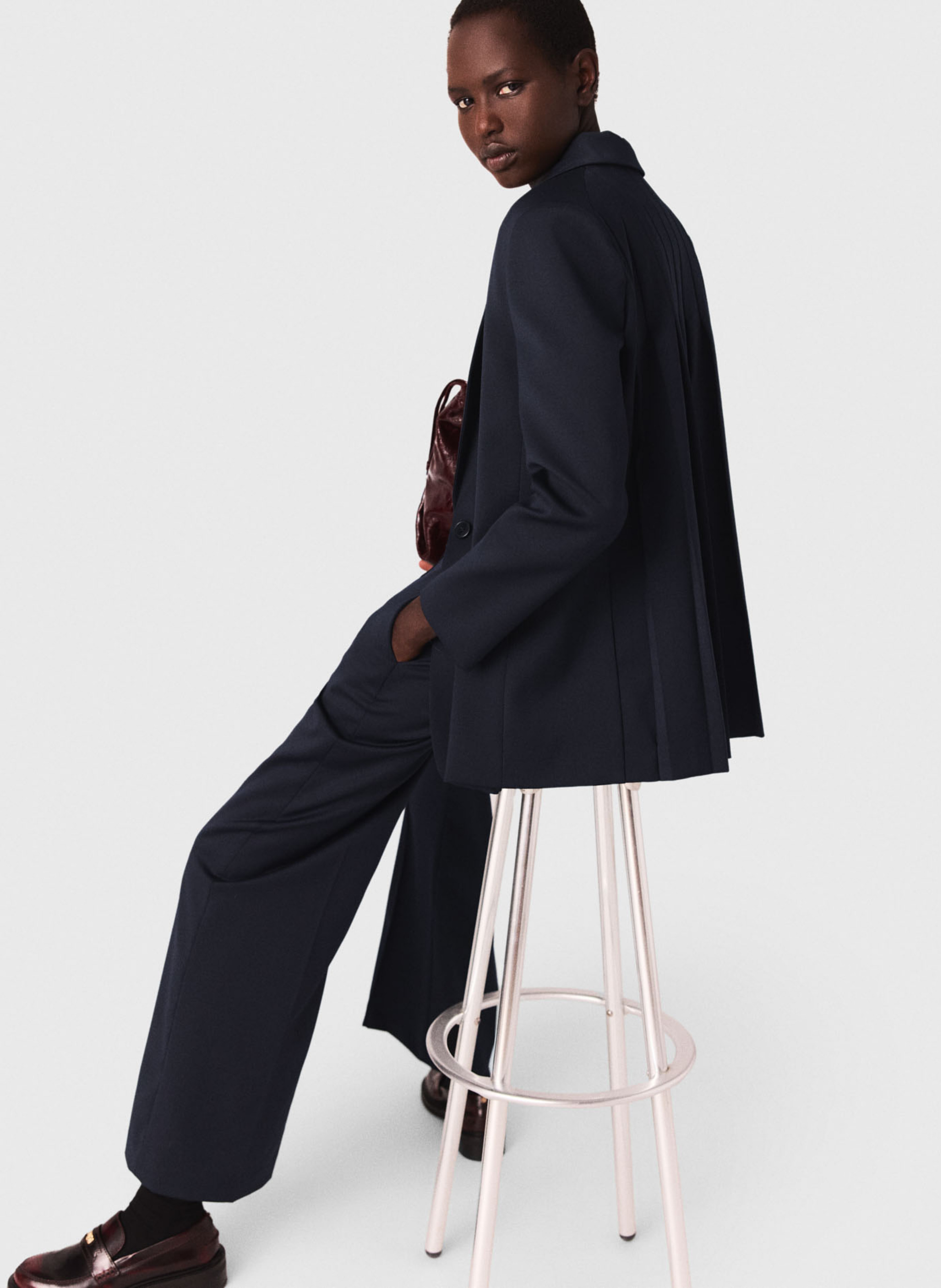 Veste Maje Larry Bleue – Taille 40, 100% Coton, Occasion Comme Neuve – Style Décontracté Et Tendance