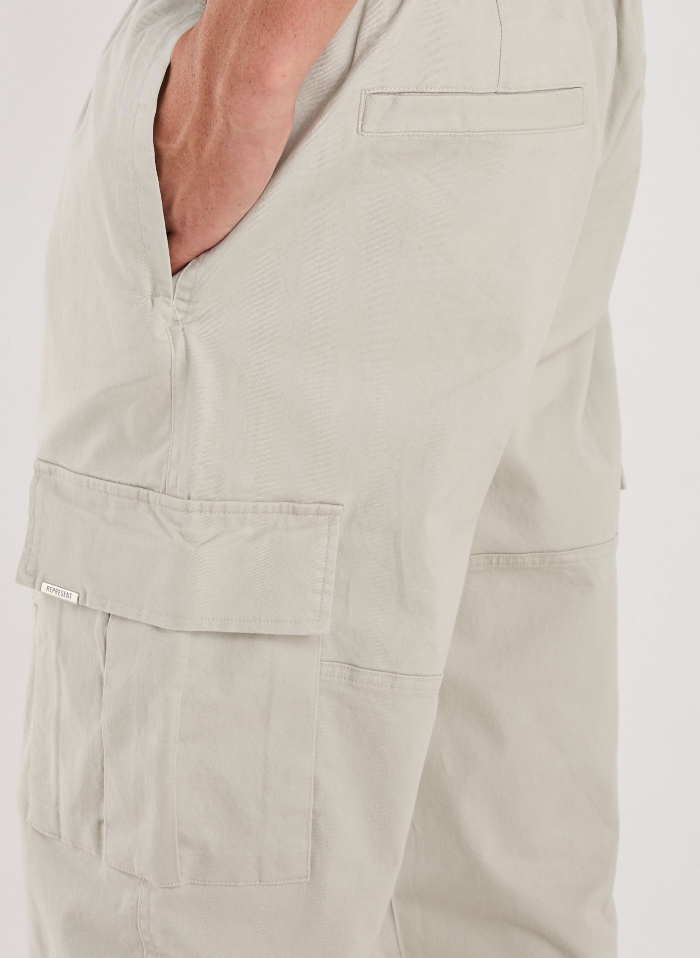 Plain cotton trousers REPRESENT Beige