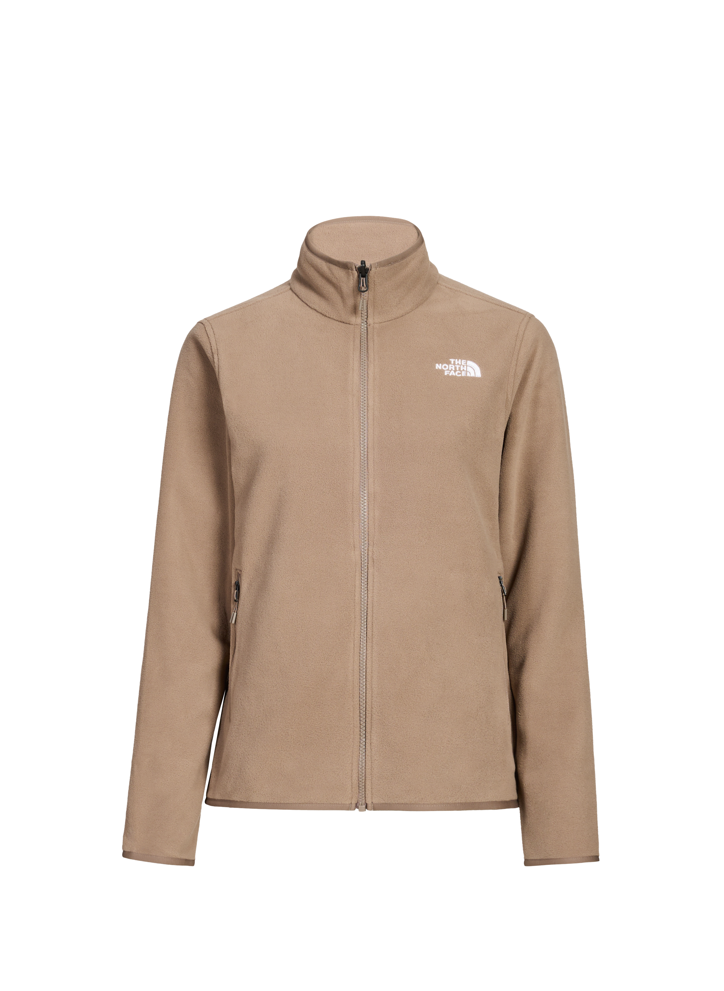 THE NORTH FACE Straight fleece jacket with high collar Beige
