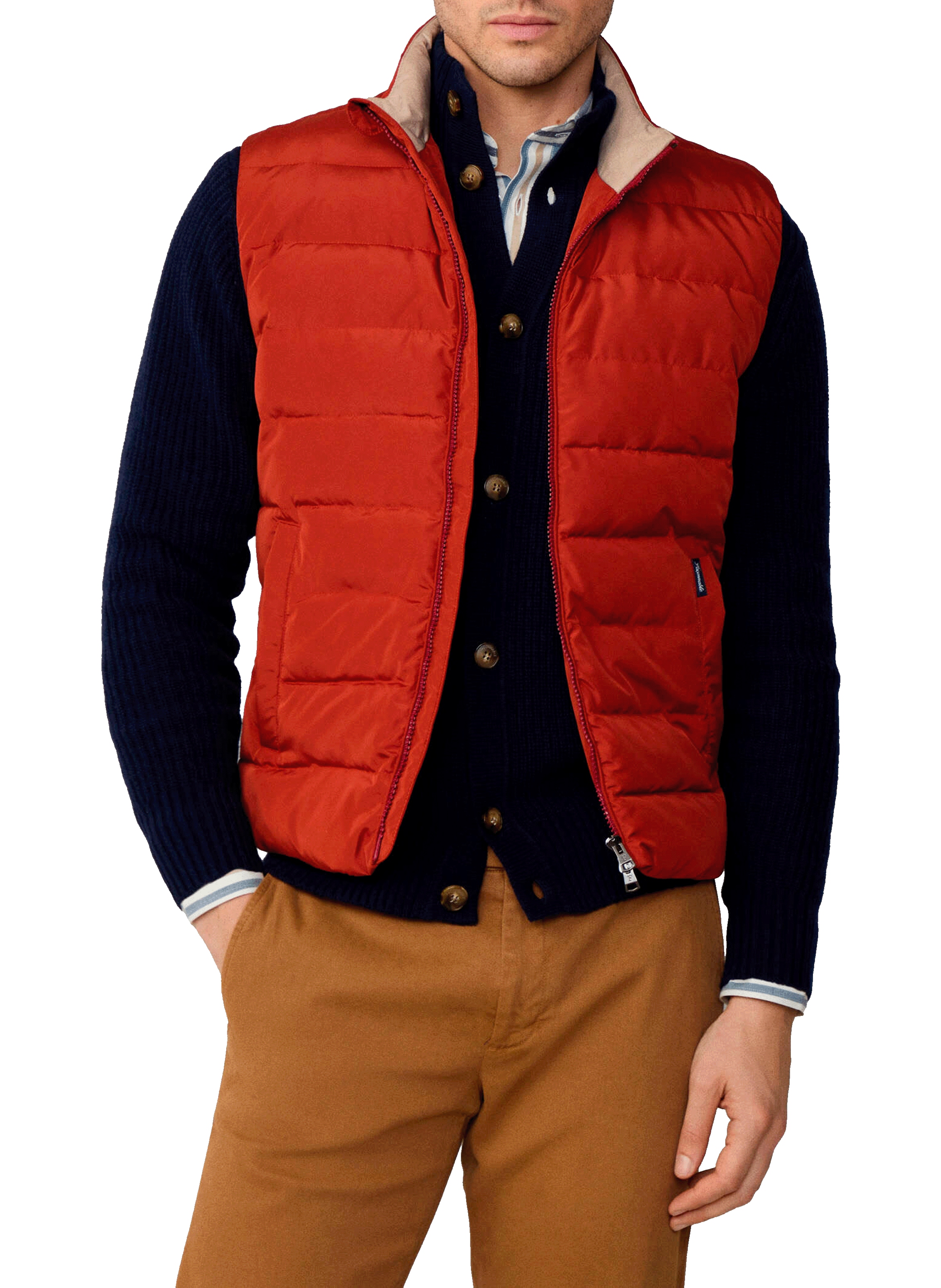 FACONNABLE Blouson matelassé sans manches Marron